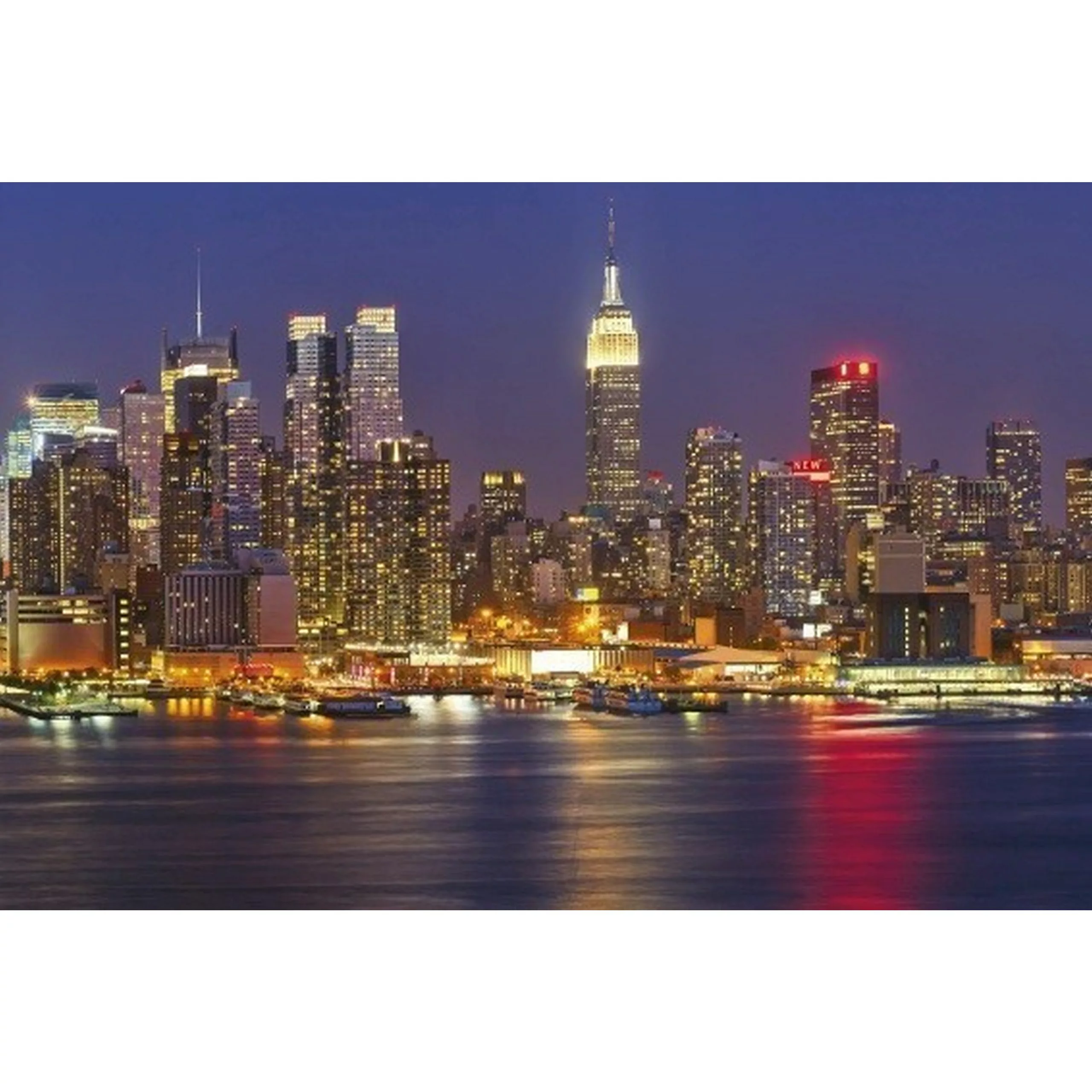 Fototapete MANHATTAN AT NIGHT  | MS-5-0003 | Blau | Digitaldruck auf Vliest günstig online kaufen