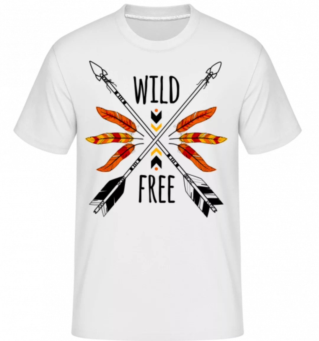 Wild And Free Logo · Shirtinator Männer T-Shirt günstig online kaufen