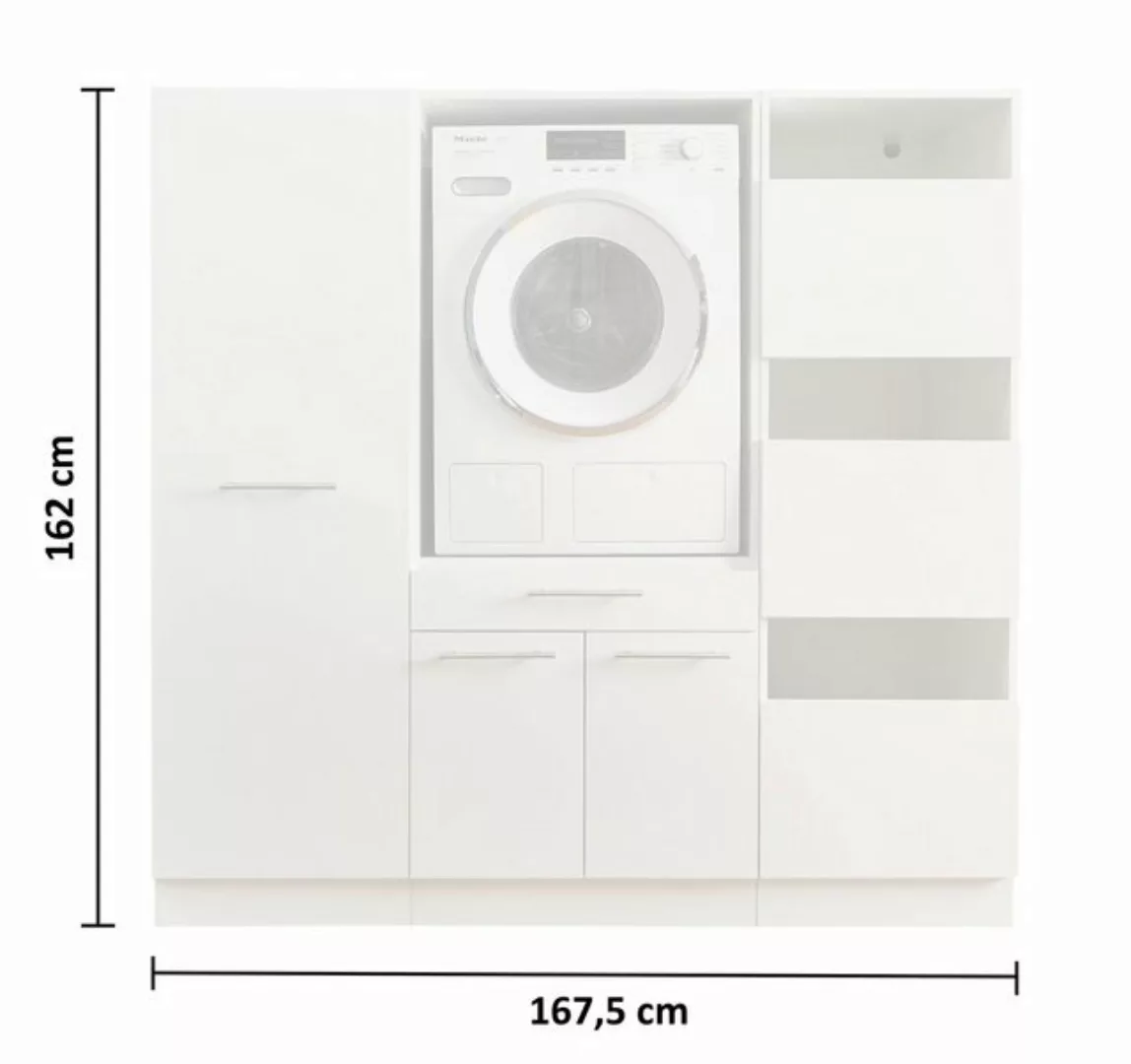 BEGA BBK Waschmaschinenumbauschrank in anthrazit - 167,5x162x67,5 (BxHxT) günstig online kaufen