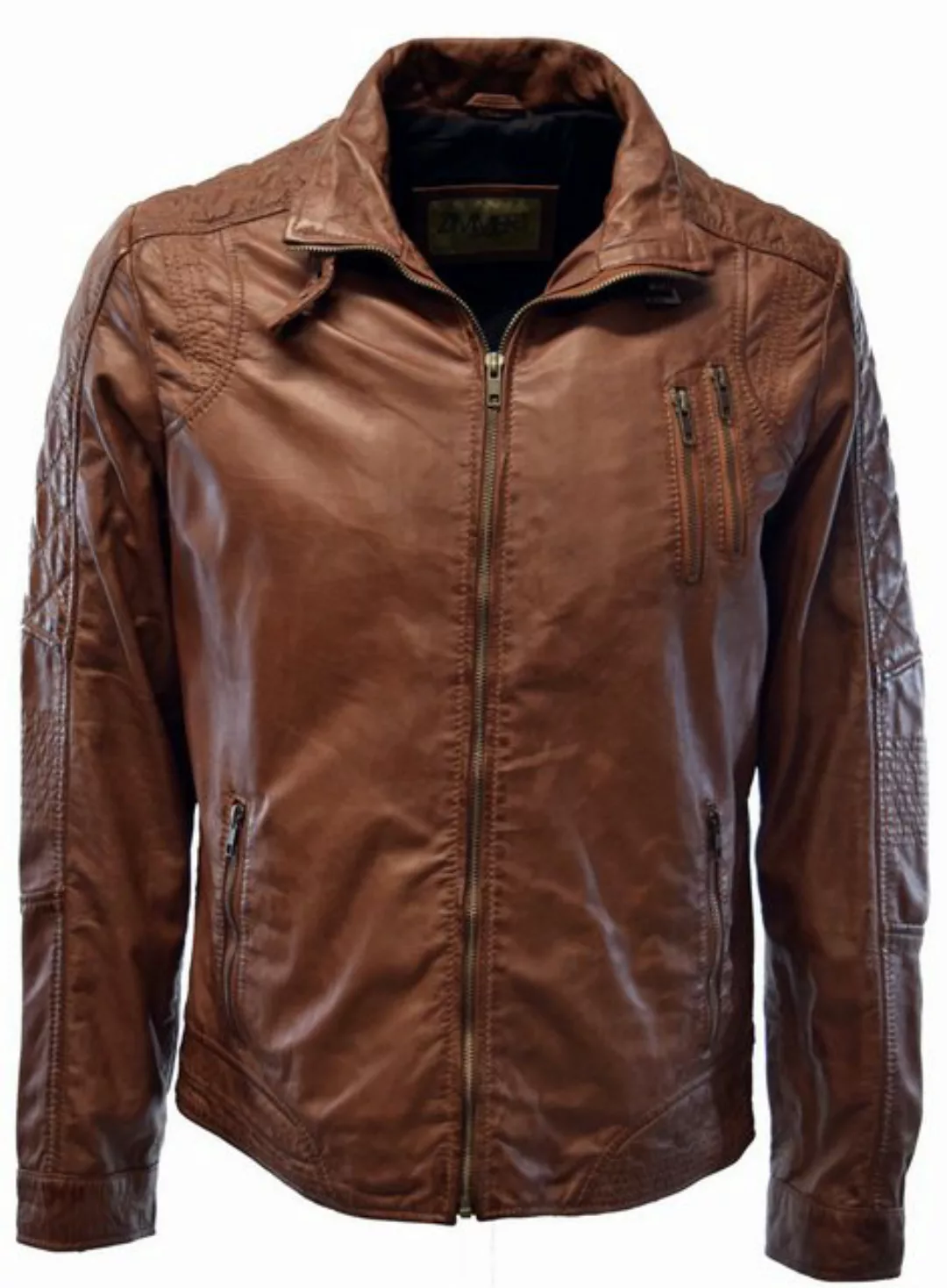 Zimmert Leather Lederjacke Gilbert gesteppt in washed Mocca, Braun, Cognac, günstig online kaufen