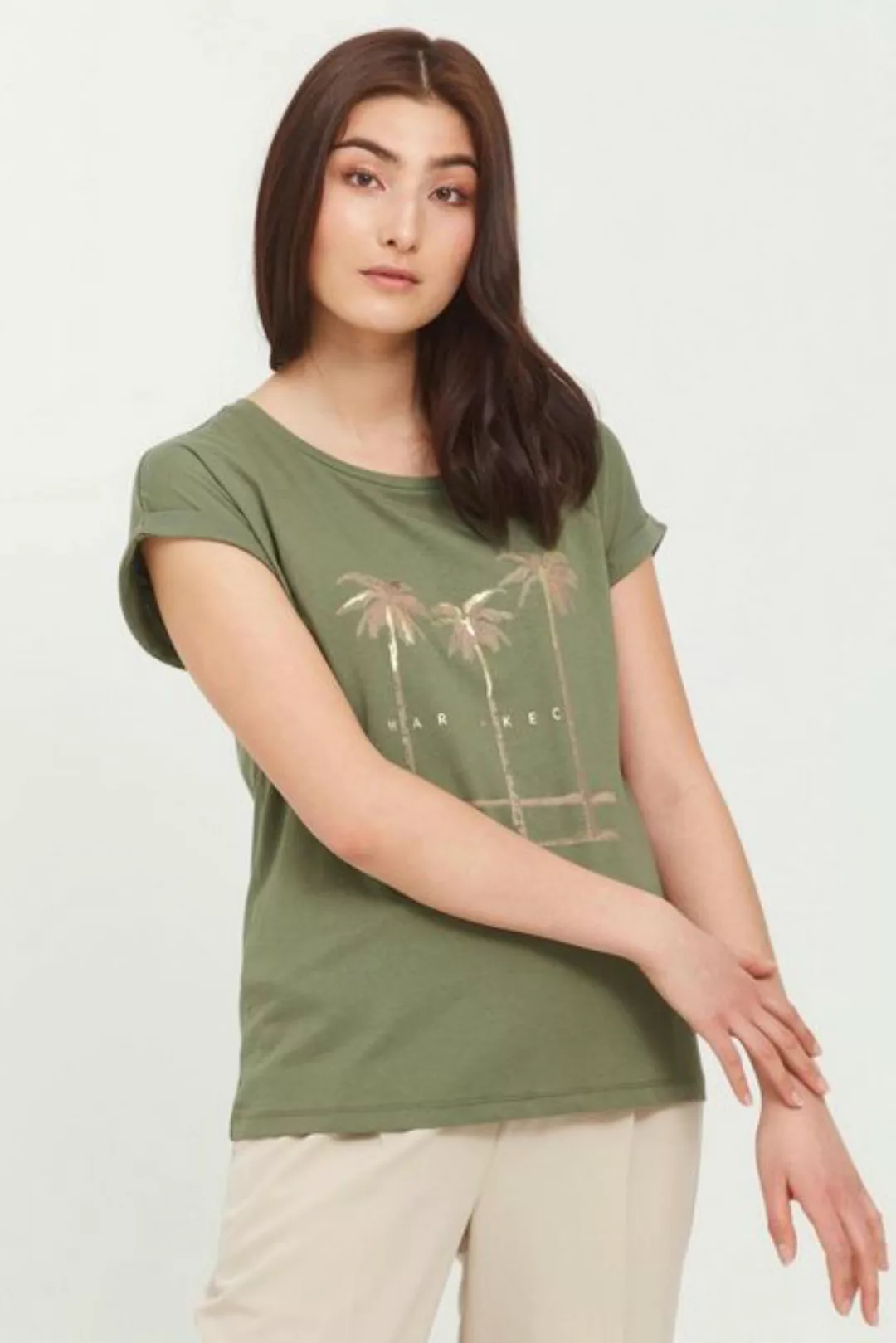 b.young T-Shirt BYSAMIA PALM TSHIRT - 20810061 T-Shirt mit Print günstig online kaufen