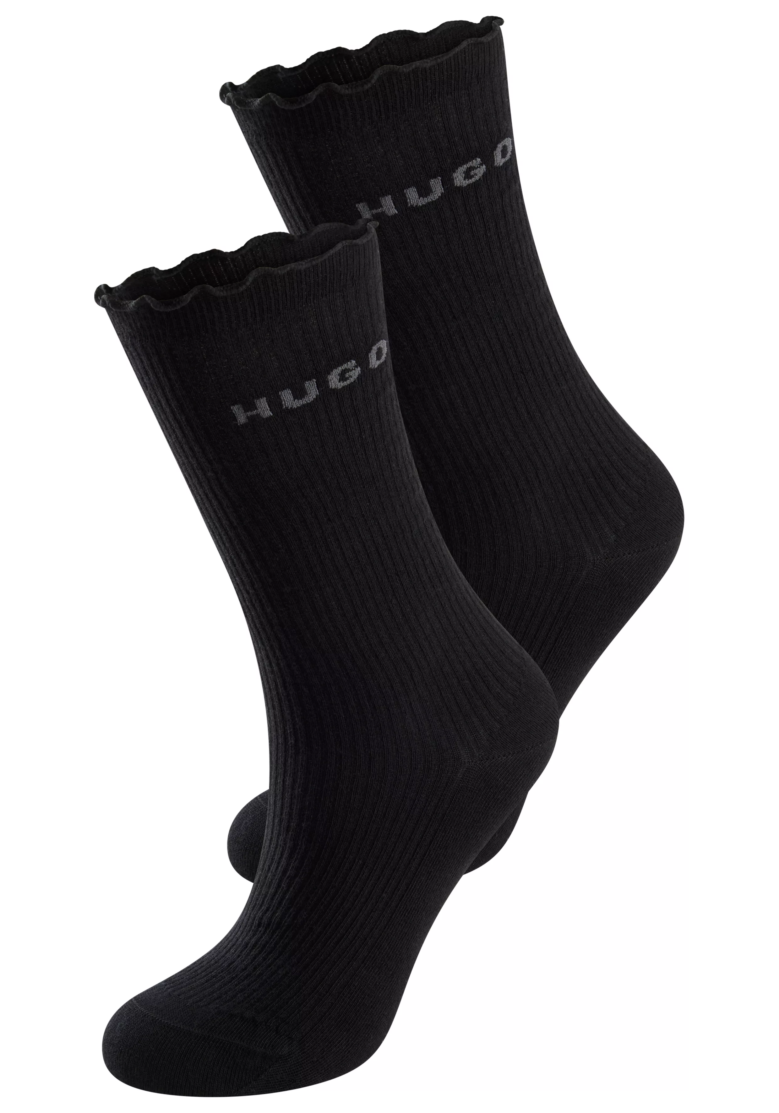 HUGO Underwear Basicsocken "2P RS LETTUCE CC W", (2 Paar), Bund leicht gekr günstig online kaufen