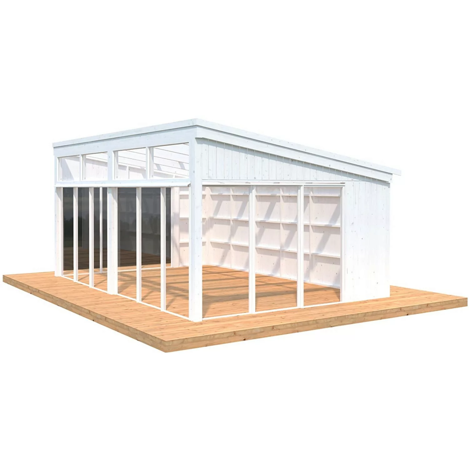 Palmako Pavillon Nova 21,5 m² Weiß Grundiert 602 cm x 396 cm günstig online kaufen