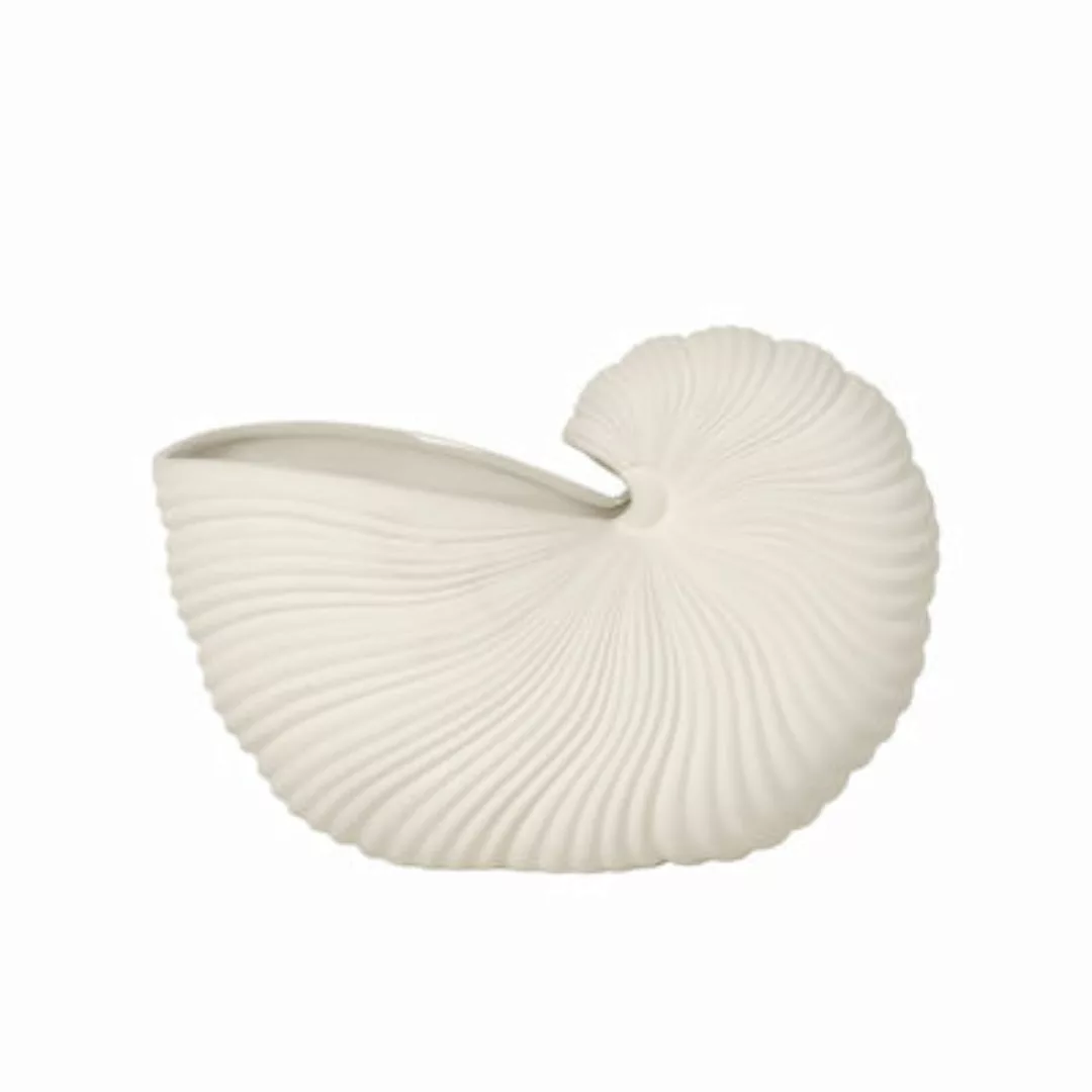 Vase Shell keramik weiß / Keramik-Muschel - Ferm Living - Weiß günstig online kaufen
