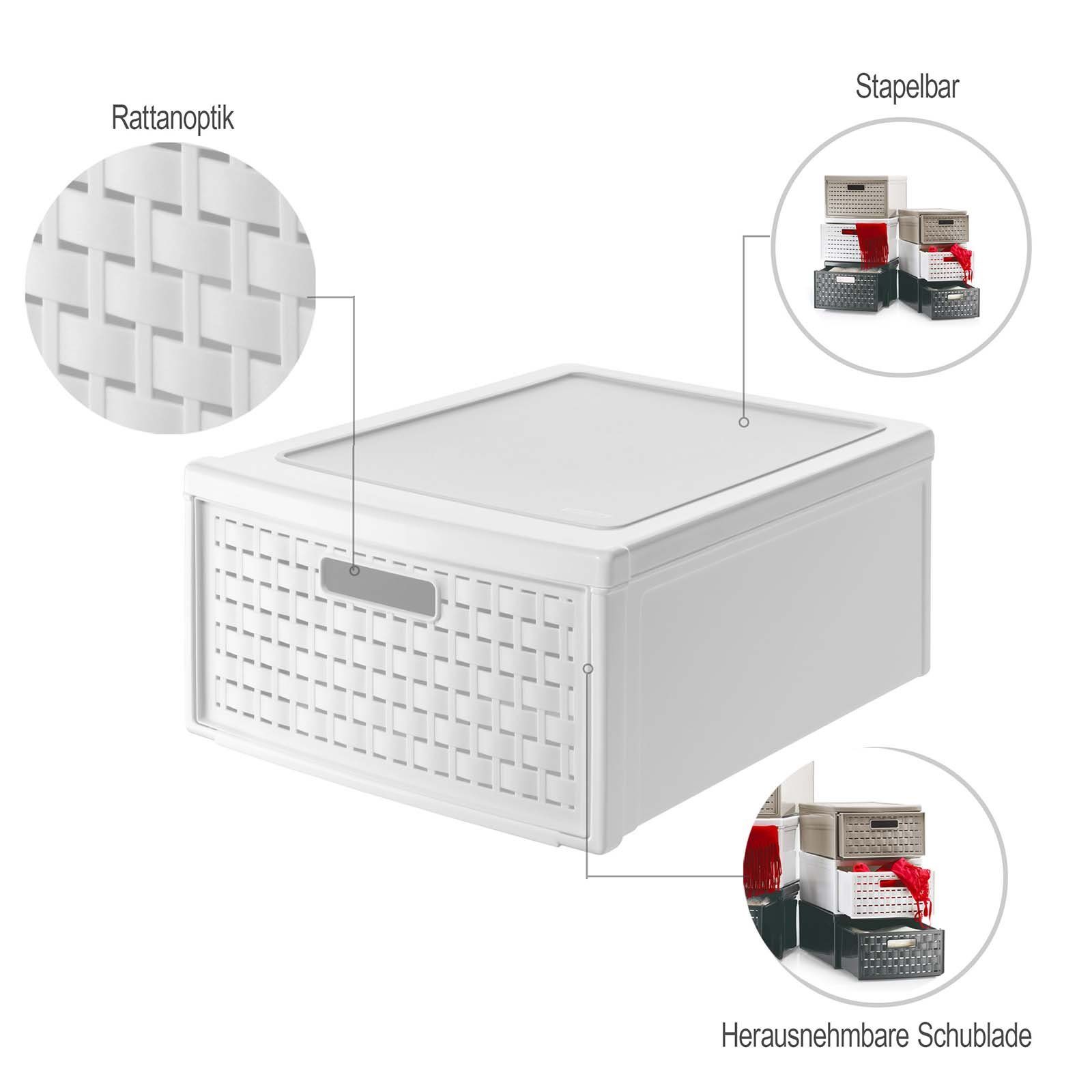 ROTHO Aufbewahrungsbox 3er-Set Schubladenbox COUNTRY 19l günstig online kaufen