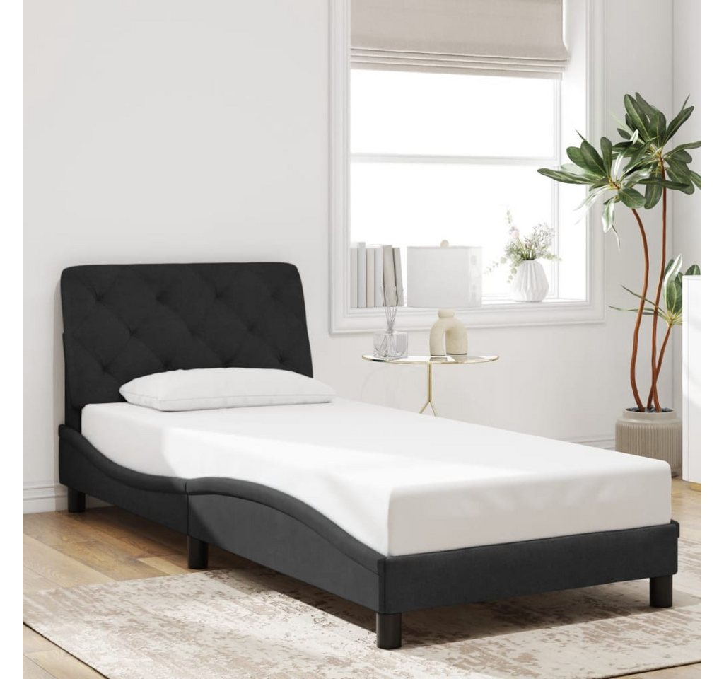 vidaXL Bett Bettgestell mit Kopfteil Schwarz 80x200 cm Samt günstig online kaufen