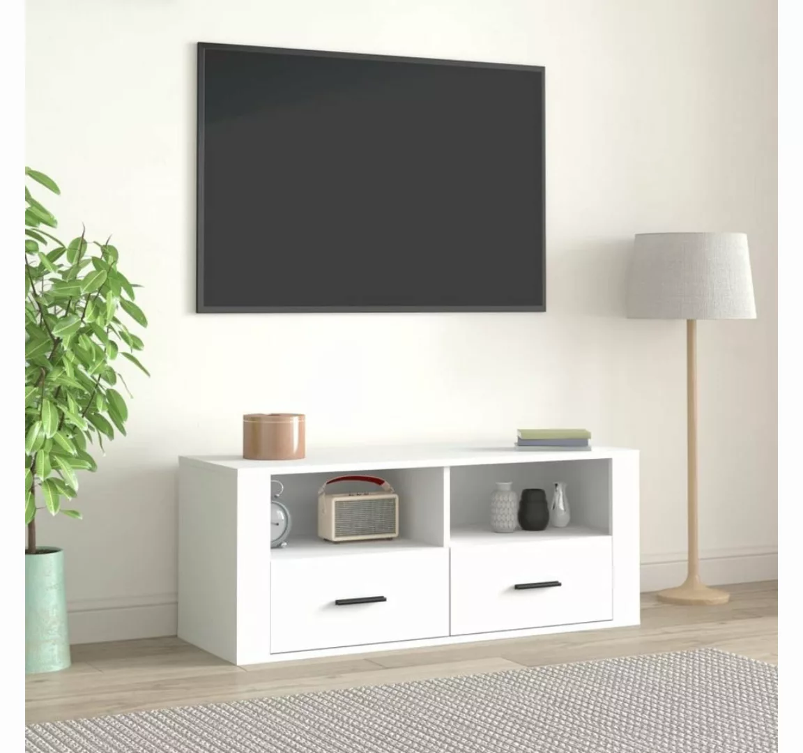 vidaXL TV-Schrank TV-Schrank Weiß 100x35x40 cm Holzwerkstoff Lowboard Ferns günstig online kaufen