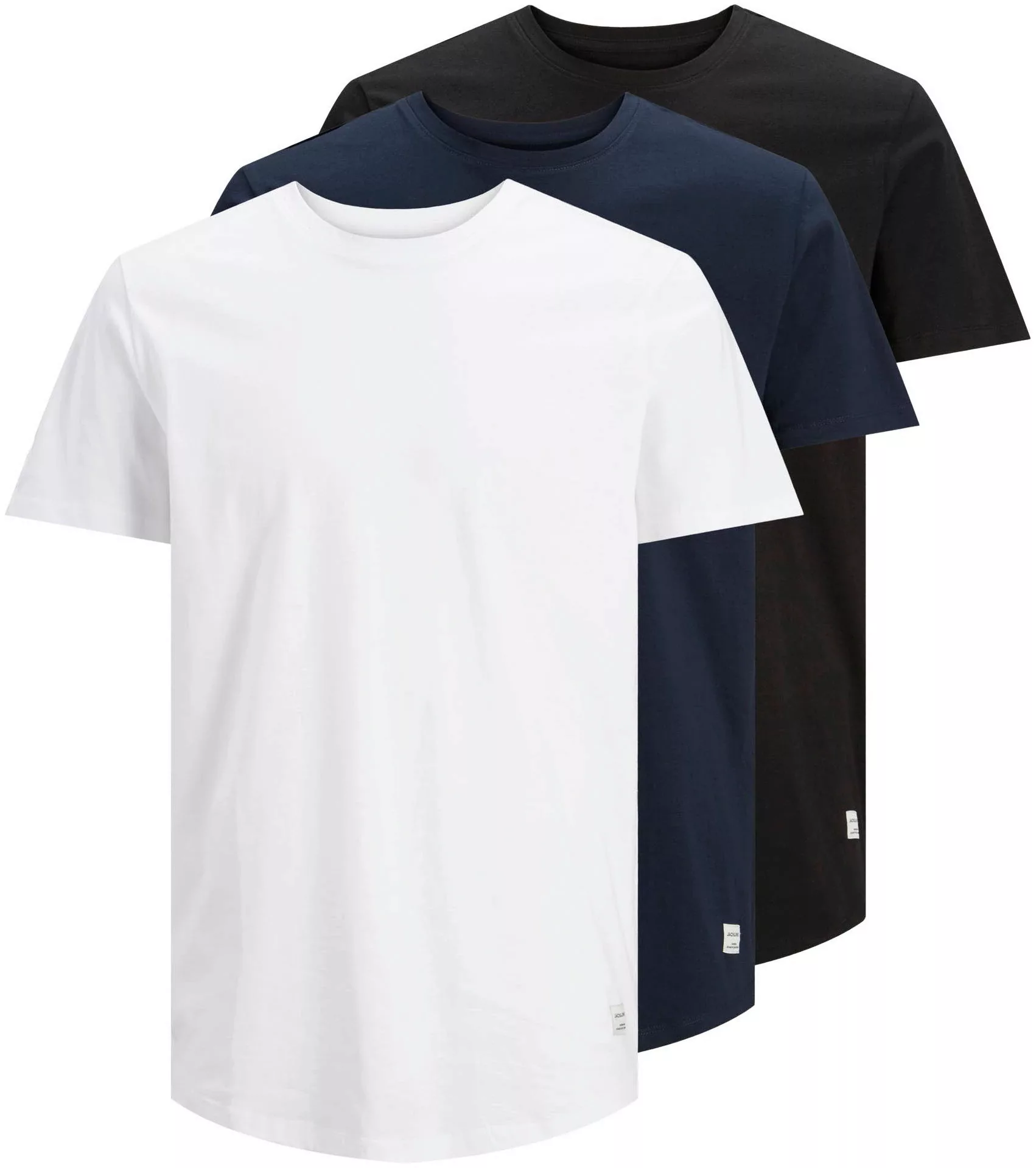 Jack & Jones Herren Rundhals T-Shirt JJENOA 3er PACK - Regular Fit günstig online kaufen