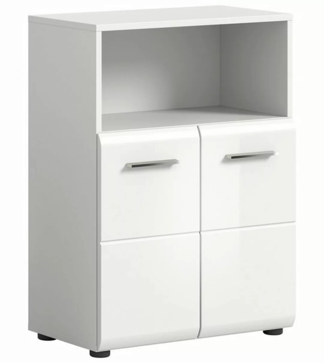 freiraum Hochschrank Ice in Weiß Hochglanz - 60x80x30cm (BxHxT) günstig online kaufen