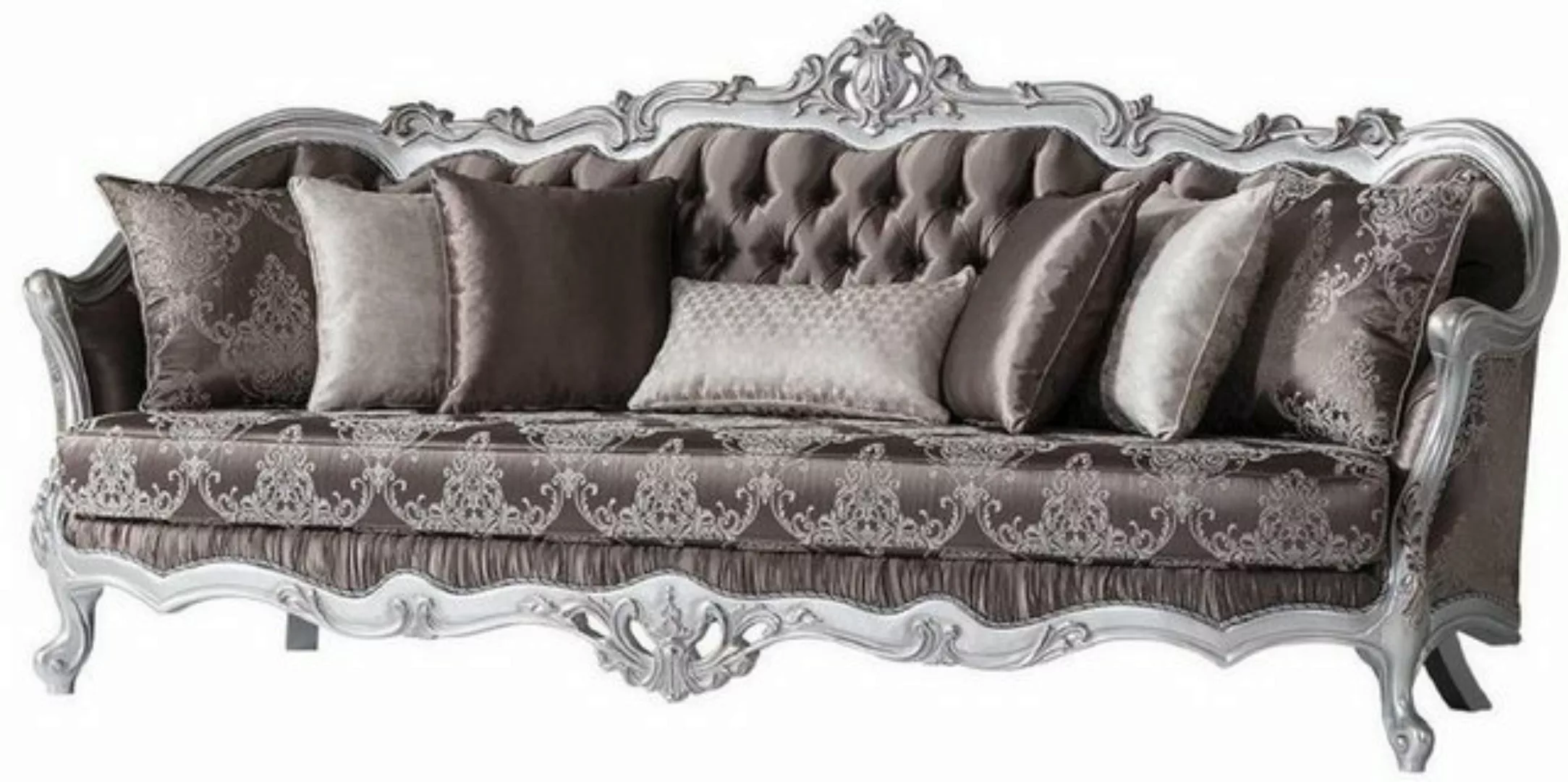 Casa Padrino Sofa Luxus Barock Sofa Bronzefarben / Silber 262 x 90 x H. 113 günstig online kaufen