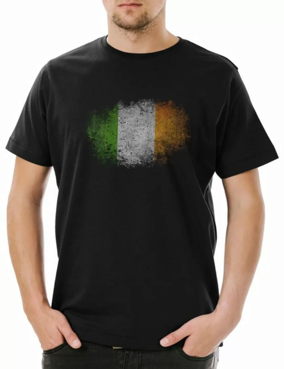 Urban Backwoods Print-Shirt Irish Flag Vintage Herren T-Shirt Belfast Irlan günstig online kaufen