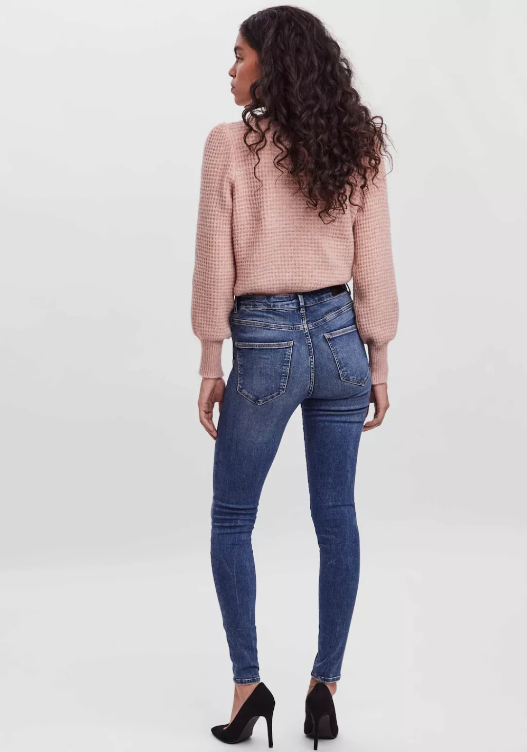 Vero Moda Damen Jeans VMSOPHIA RI372 - Skinny Fit - Blau - Medium Blue Deni günstig online kaufen