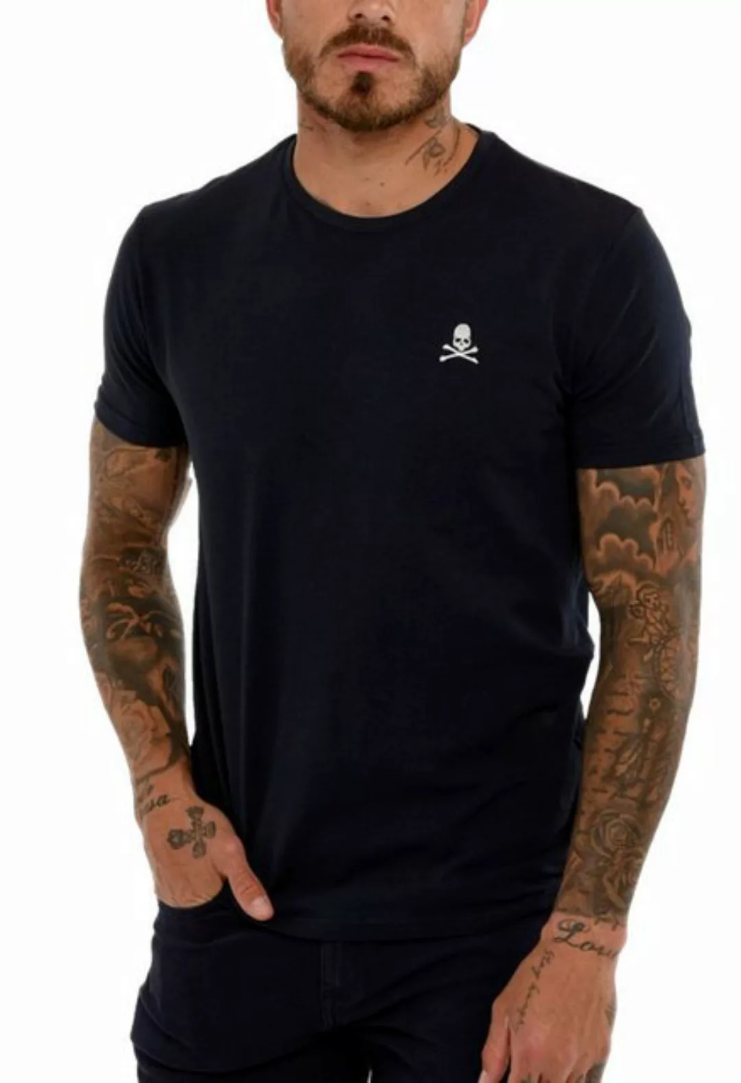 Philip Plein T-Shirt T-SHIRT STRETCH V-NECK SLIM FIT TOTENKOPF LOGO UNDERWE günstig online kaufen