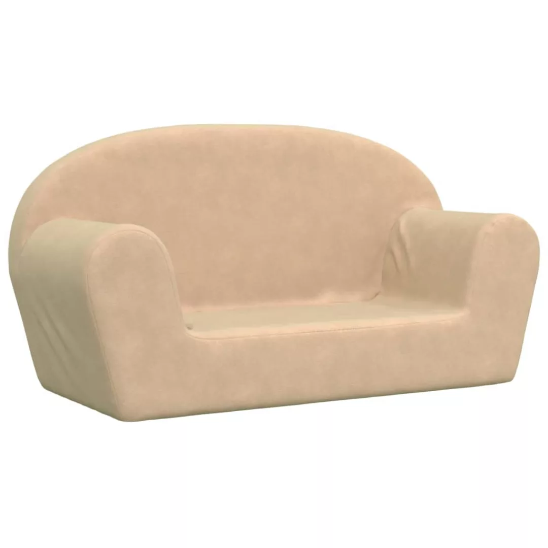 Vidaxl Kindersofa 2-sitzer Creme Weich Plüsch günstig online kaufen