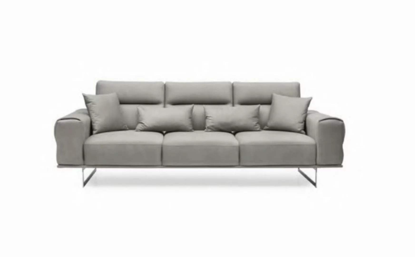 Xlmoebel 3-Sitzer Bequemes 254 cm großes Stoffsofa für das Wohnzimmer, Herg günstig online kaufen