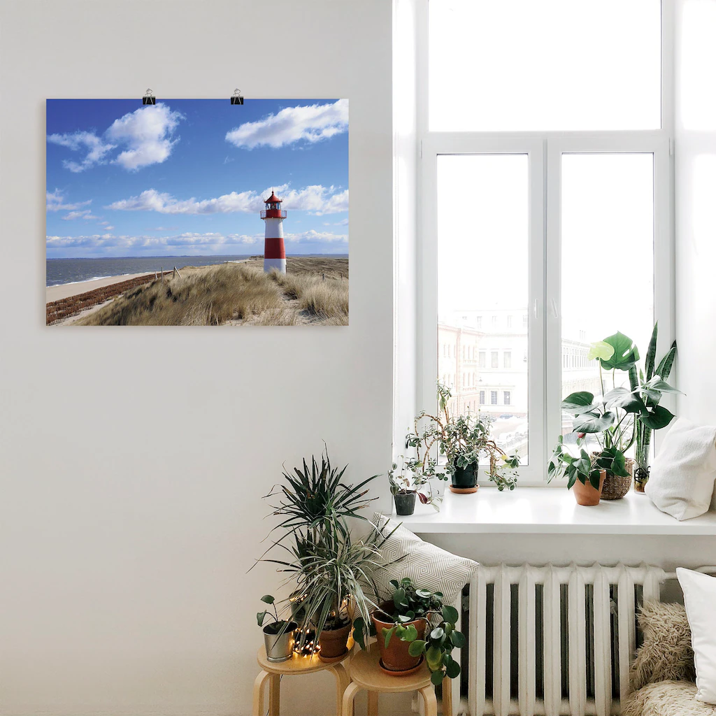 Artland Leinwandbild "Leuchtturm Sylt", Gebäude, (1 St.), auf Keilrahmen ge günstig online kaufen