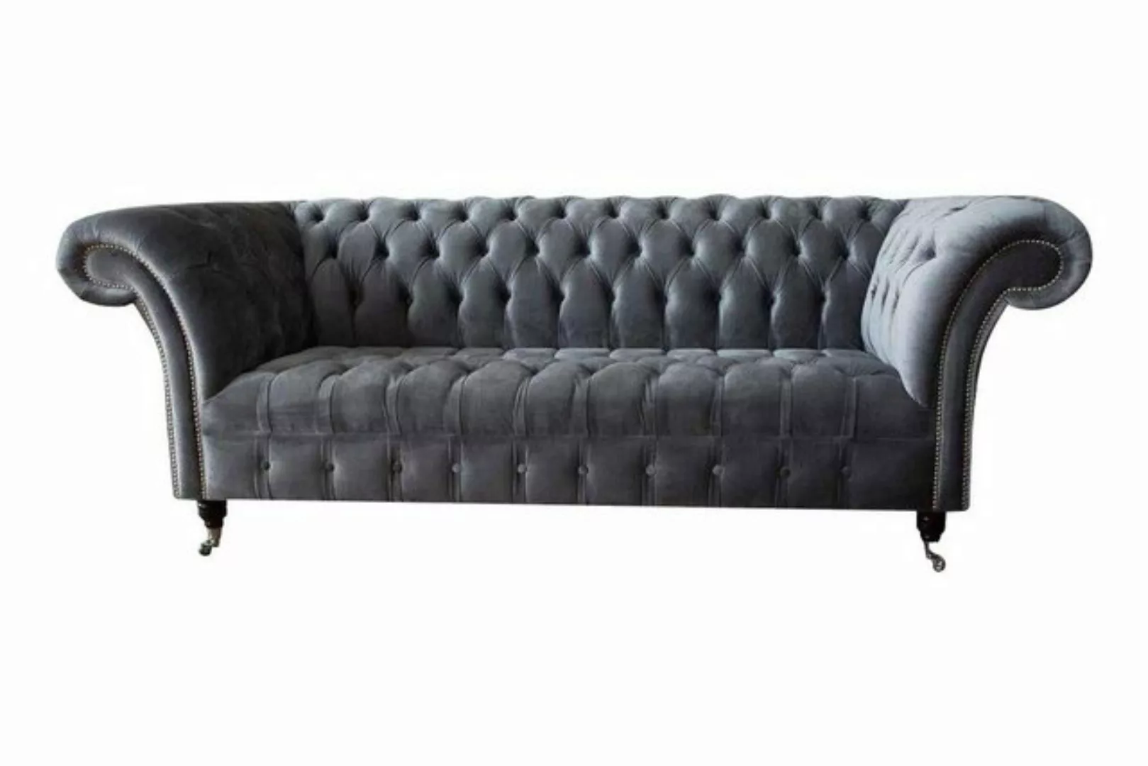 JVmoebel Sofa Chesterfield 3 Sitzer Design Sofa Polster Sofas Couchen Texti günstig online kaufen