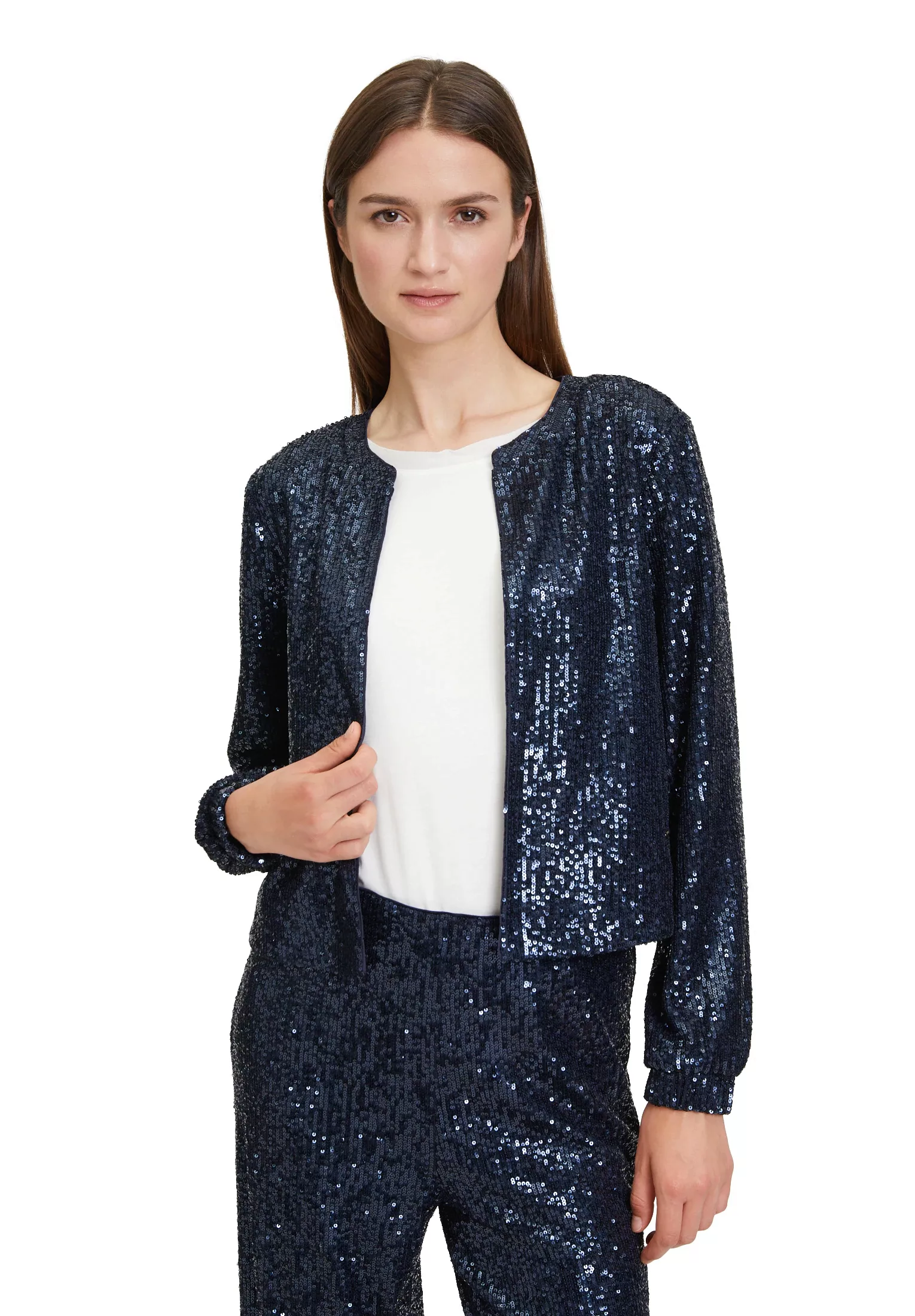 Betty&Co Jackenblazer "Betty & Co Blazer-Jacke mit Pailletten", Material günstig online kaufen