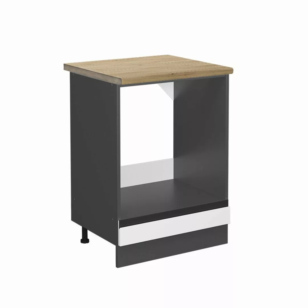 Vicco Herdumbauschrank R-Line, Weiß/Anthrazit, 60 cm, günstig online kaufen