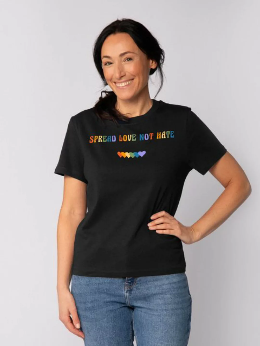 wat? Apparel T-Shirt Spread Love not Hate günstig online kaufen