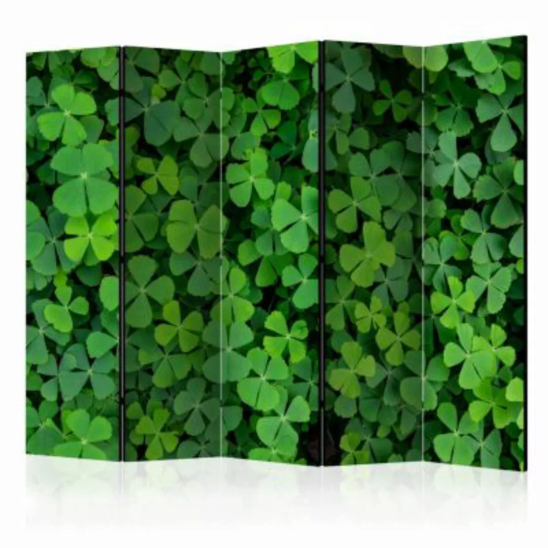 artgeist Paravent Green Clover II [Room Dividers] grün-kombi Gr. 225 x 172 günstig online kaufen