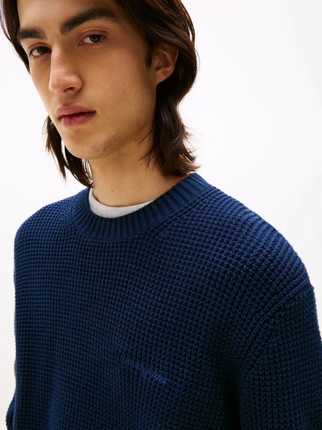 Tommy Jeans Strickpullover "TJM SCRIPT CHUNKY", Regular Fit, Rundhals günstig online kaufen
