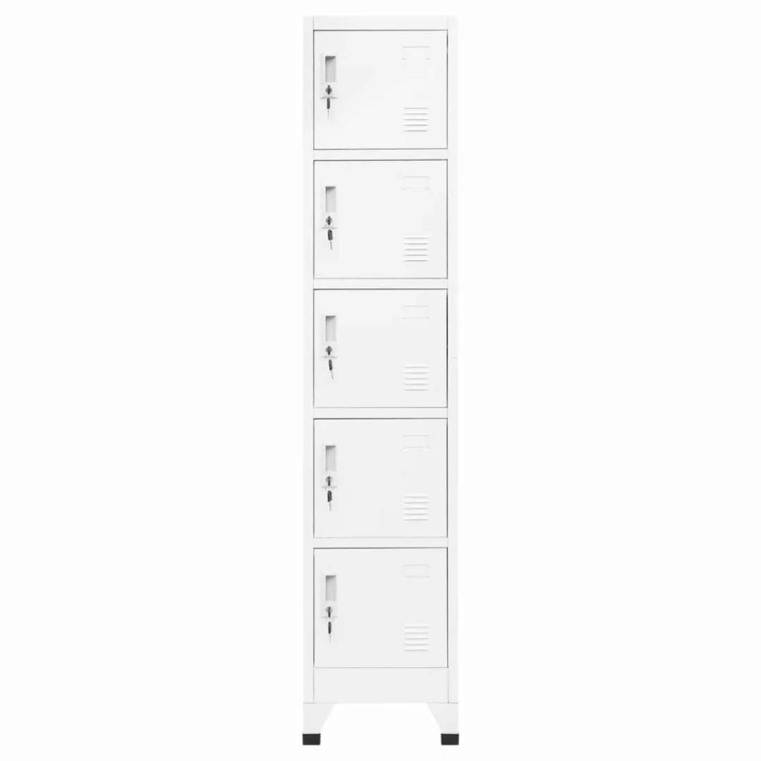 vidaXL Aktenschrank Schließfachschrank Weiß 38x40x180 cm Stahl günstig online kaufen