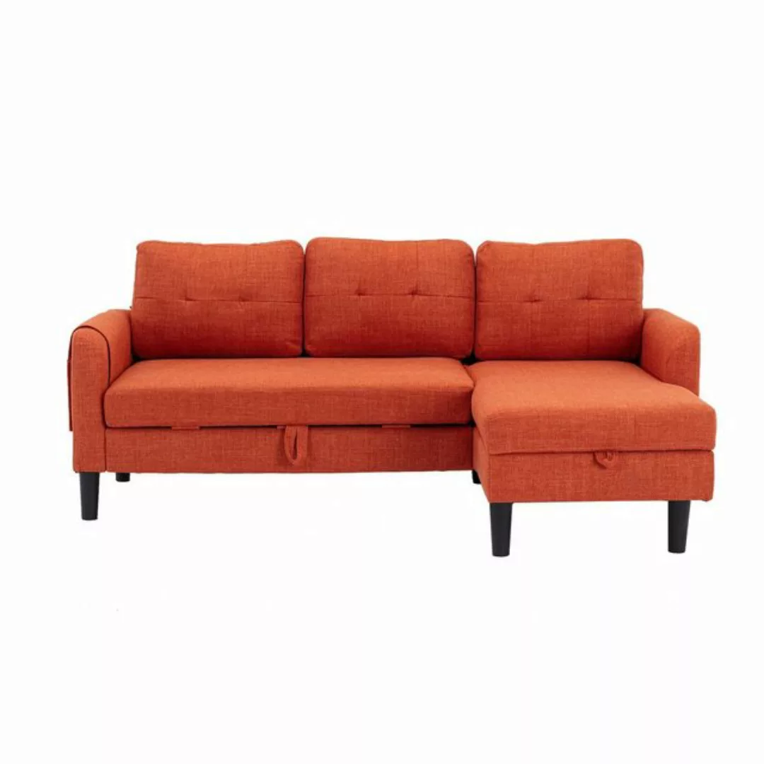 Gotagee Sofa Sofa Ecksofabett mit ausziehbarem Bett+Stauklappstuhl Modulare günstig online kaufen