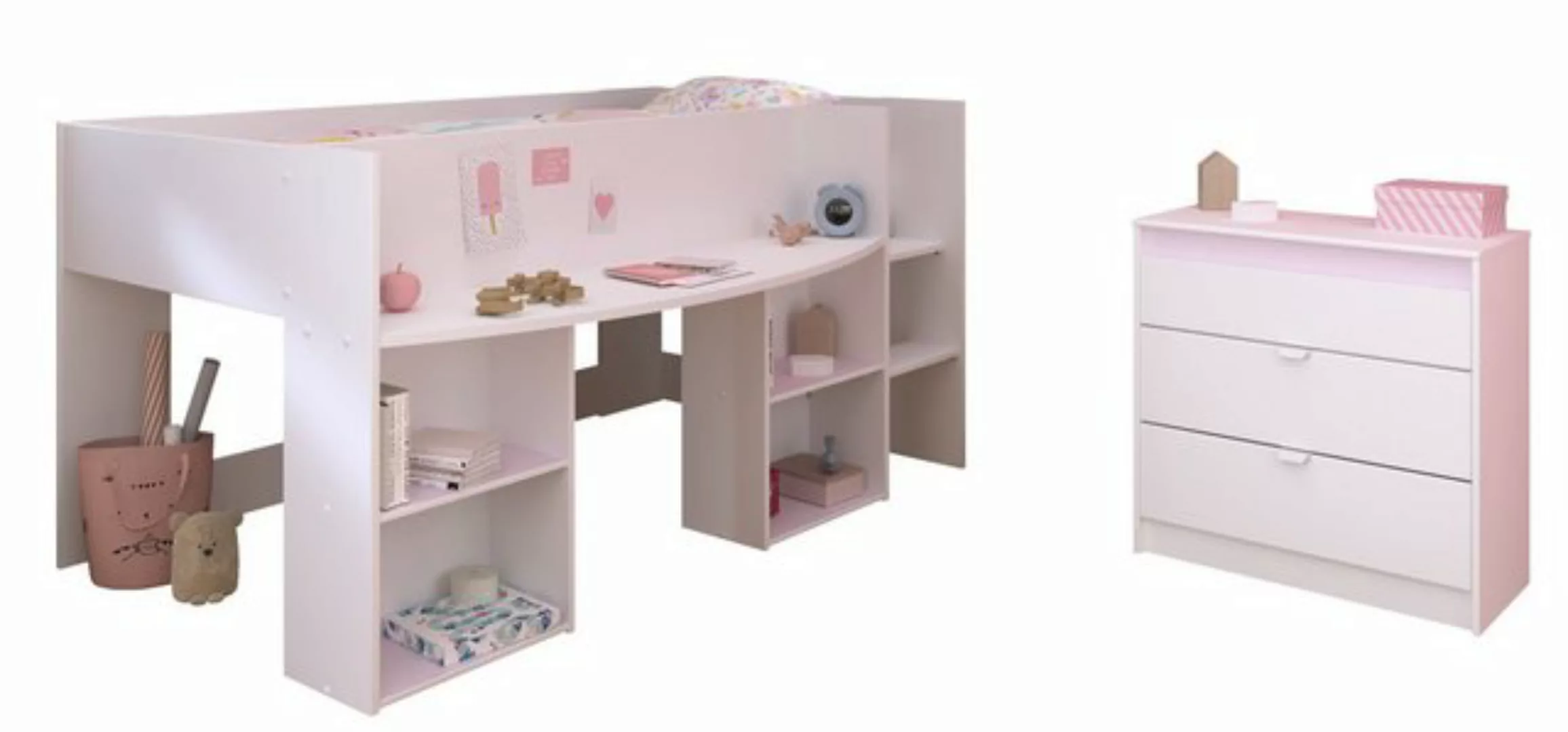 Parisot Etagenbett Parisot Pirouette 16-Kinderbett Etagenbett Weiß 90x200 günstig online kaufen