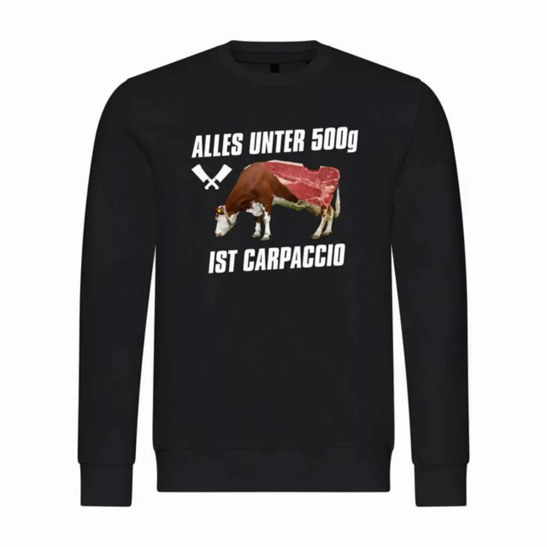 deinshirt Rundhalspullover Herren Pullover Alles unter 500g ist Carpaccio M günstig online kaufen