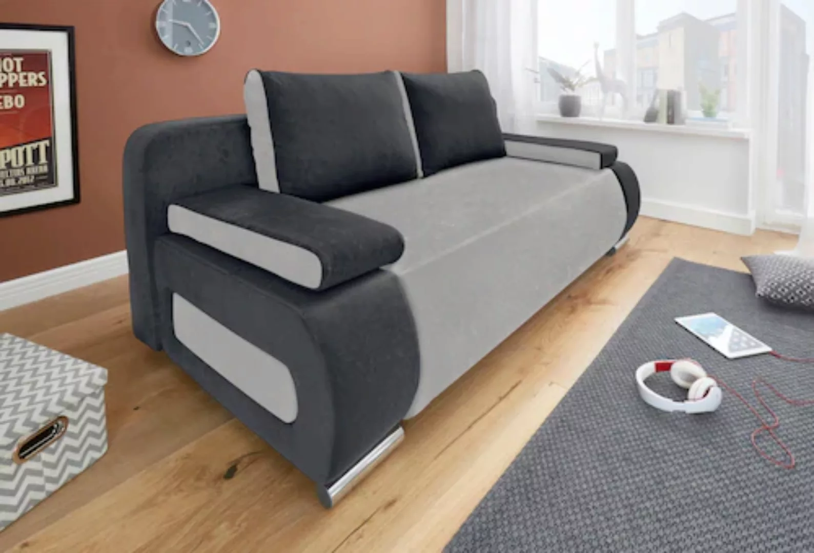 COLLECTION AB Schlafsofa Moritz, mit Bettfunktion und Bettkasten, komfortab günstig online kaufen