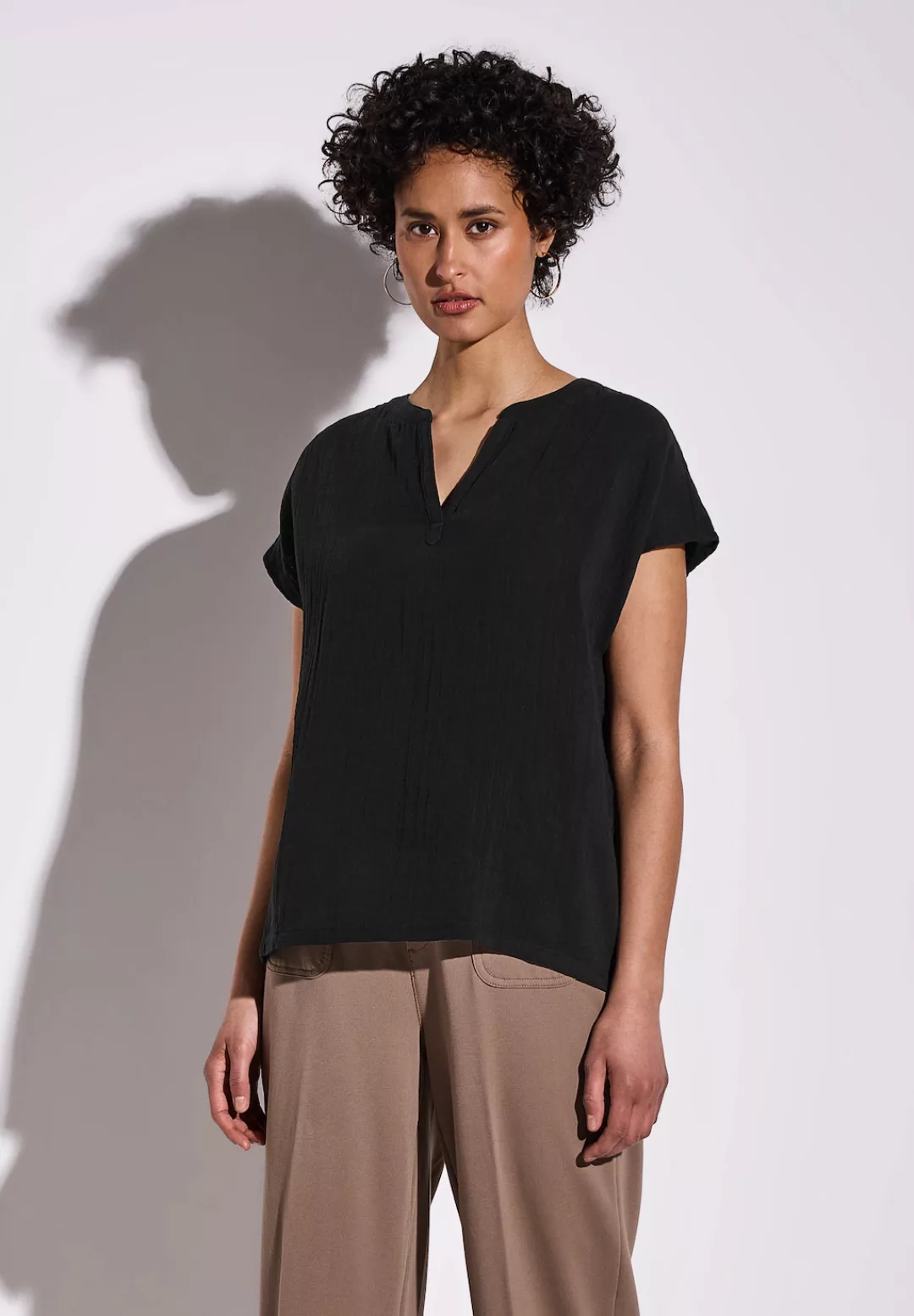 STREET ONE Hemdbluse, aus reiner Baumwolle günstig online kaufen