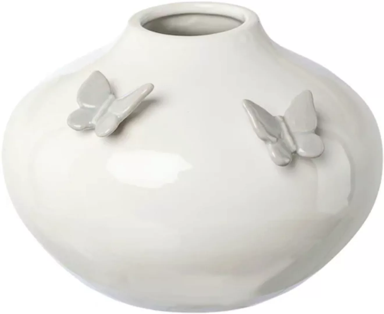 Creativ home Tischvase "Frühling", (1 St.), Vase mit 3D-Schmetterlingen, au günstig online kaufen