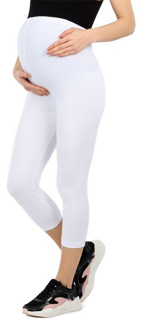 Be Mammy Umstandsleggings Damen 3/4 Umstandsleggings aus Bio-Baumwolle BE20 günstig online kaufen