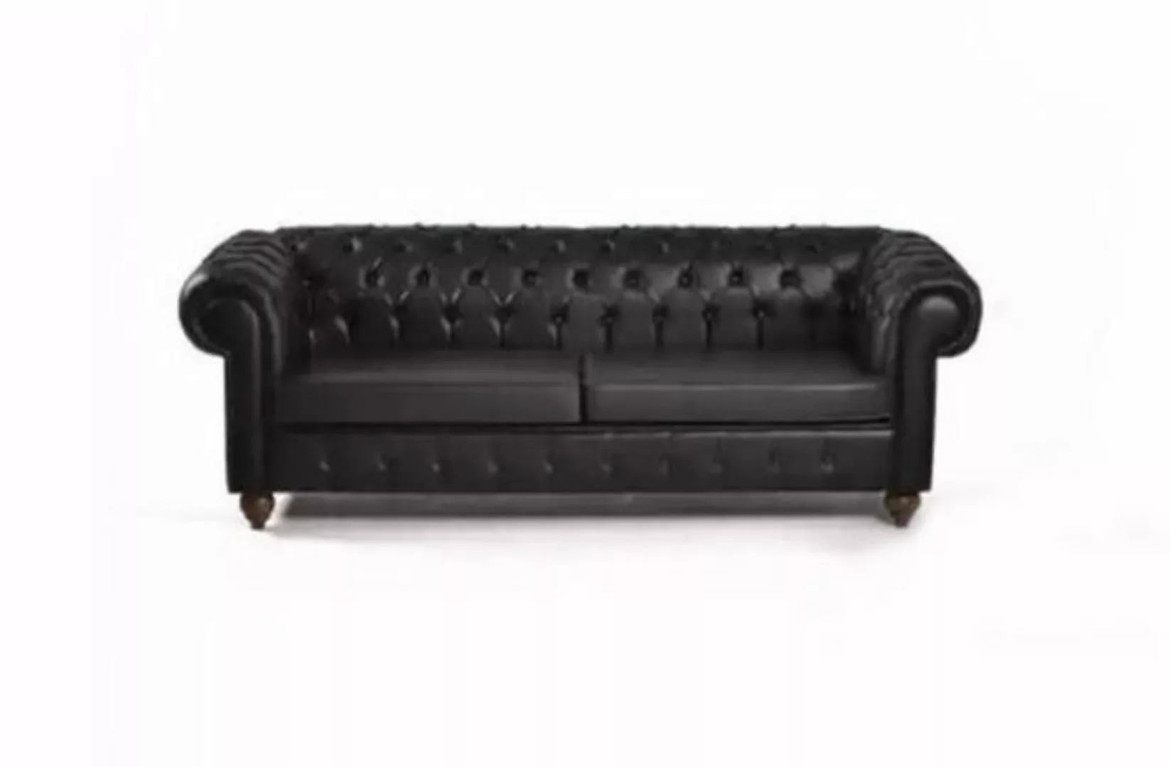 JVmoebel Sofa Schwarzer Chesterfield Dreisitzer Büroeinrichtung Couch Luxus günstig online kaufen