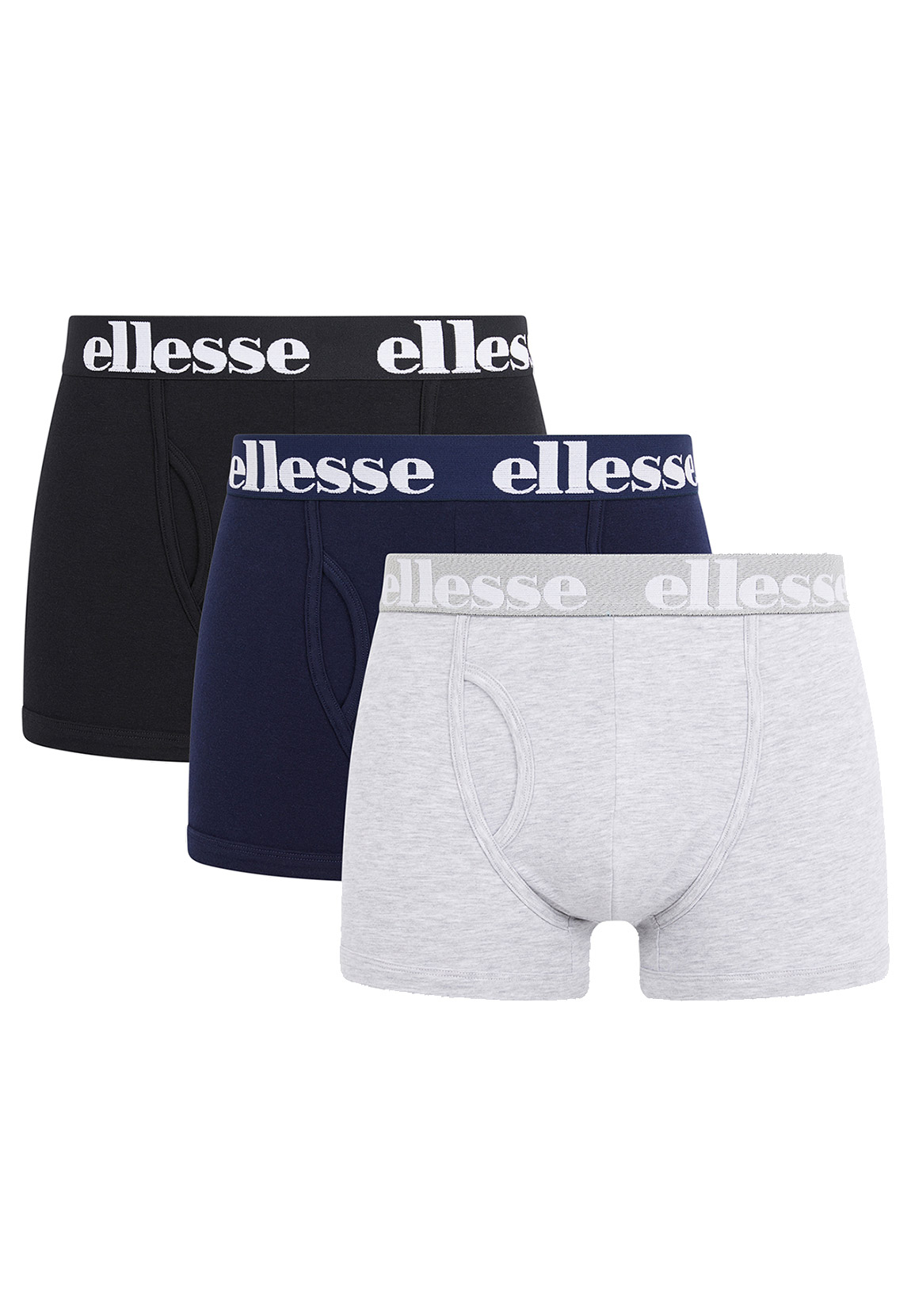 Ellesse Herren Boxershorts HALI 3PK Boxers SHAY0614 Schwarz Grau Dunkelblau günstig online kaufen