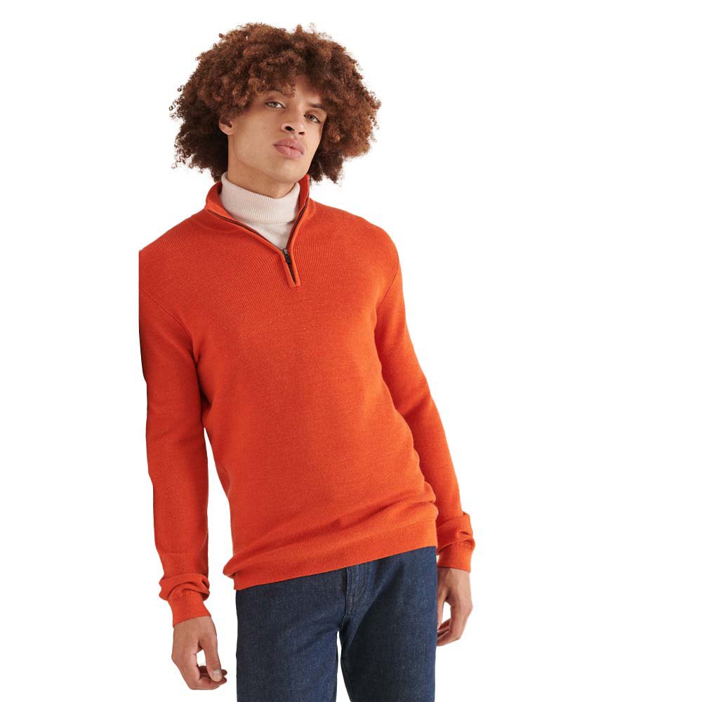 Superdry Studios Merino Henley Halber Reißverschluss Sweater 2XL Pureed Pum günstig online kaufen