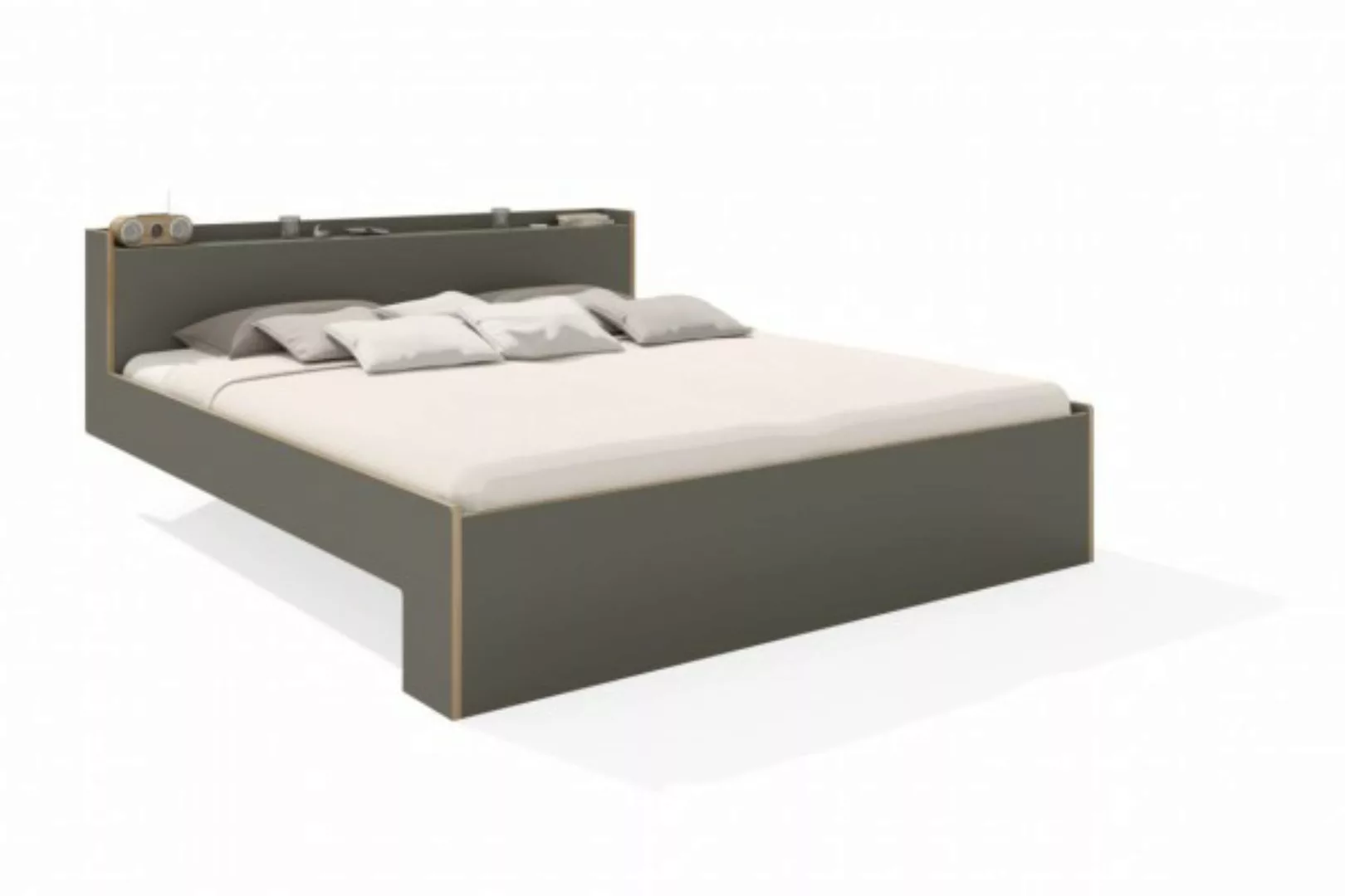 NOOK Doppelbett Anthrazit 180 x 220 cm günstig online kaufen