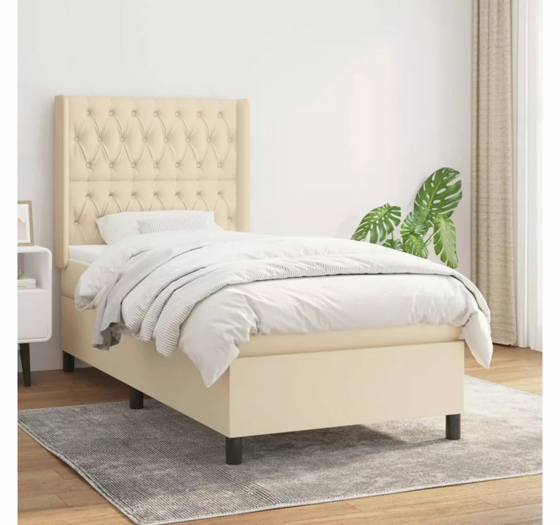 vidaXL Boxspringbett Bett Boxspringbett mit Matratze & Topper Stoff verschi günstig online kaufen