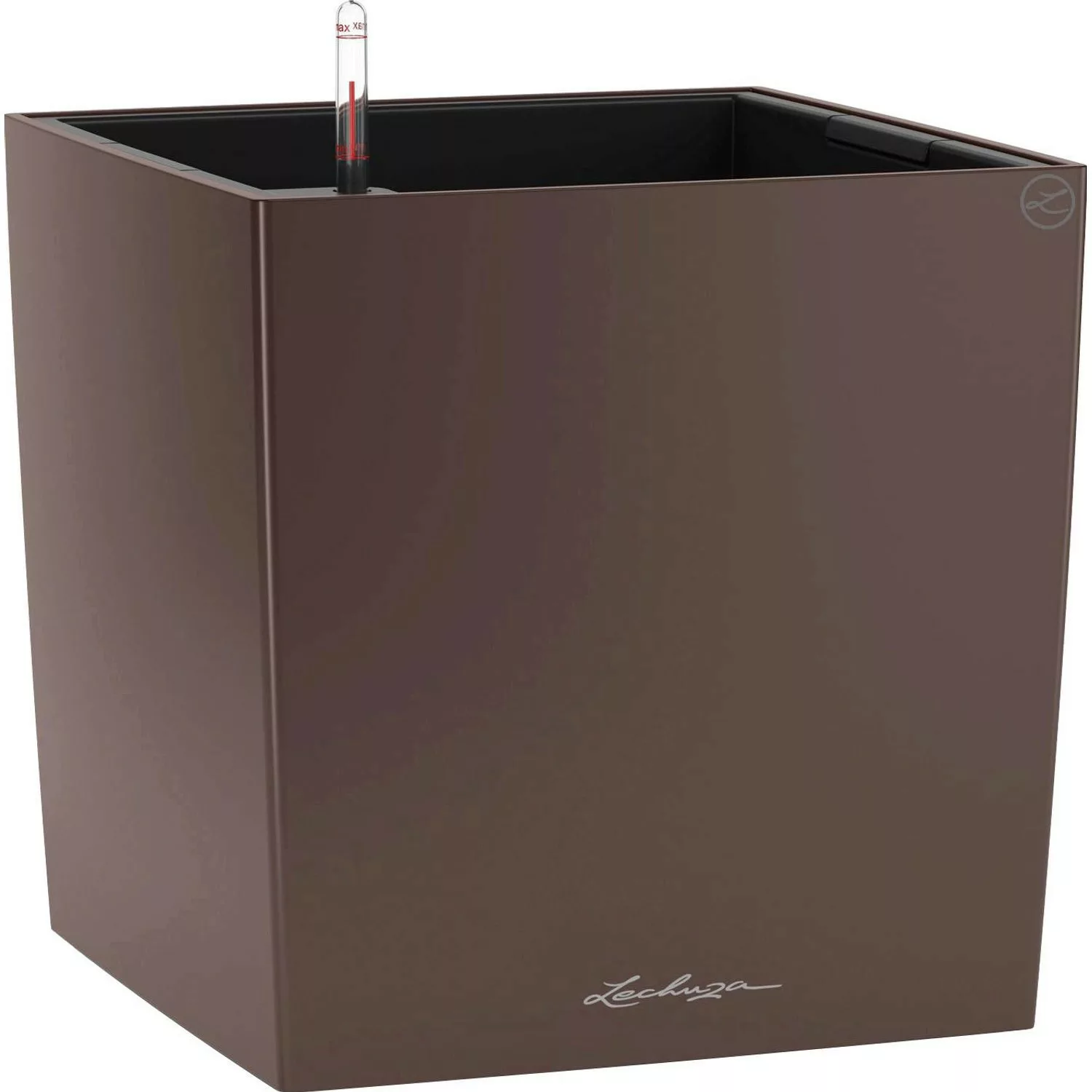 Lechuza Pflanzgefäß Cube Premium 40 cm x 40 cm Espresso metallic günstig online kaufen