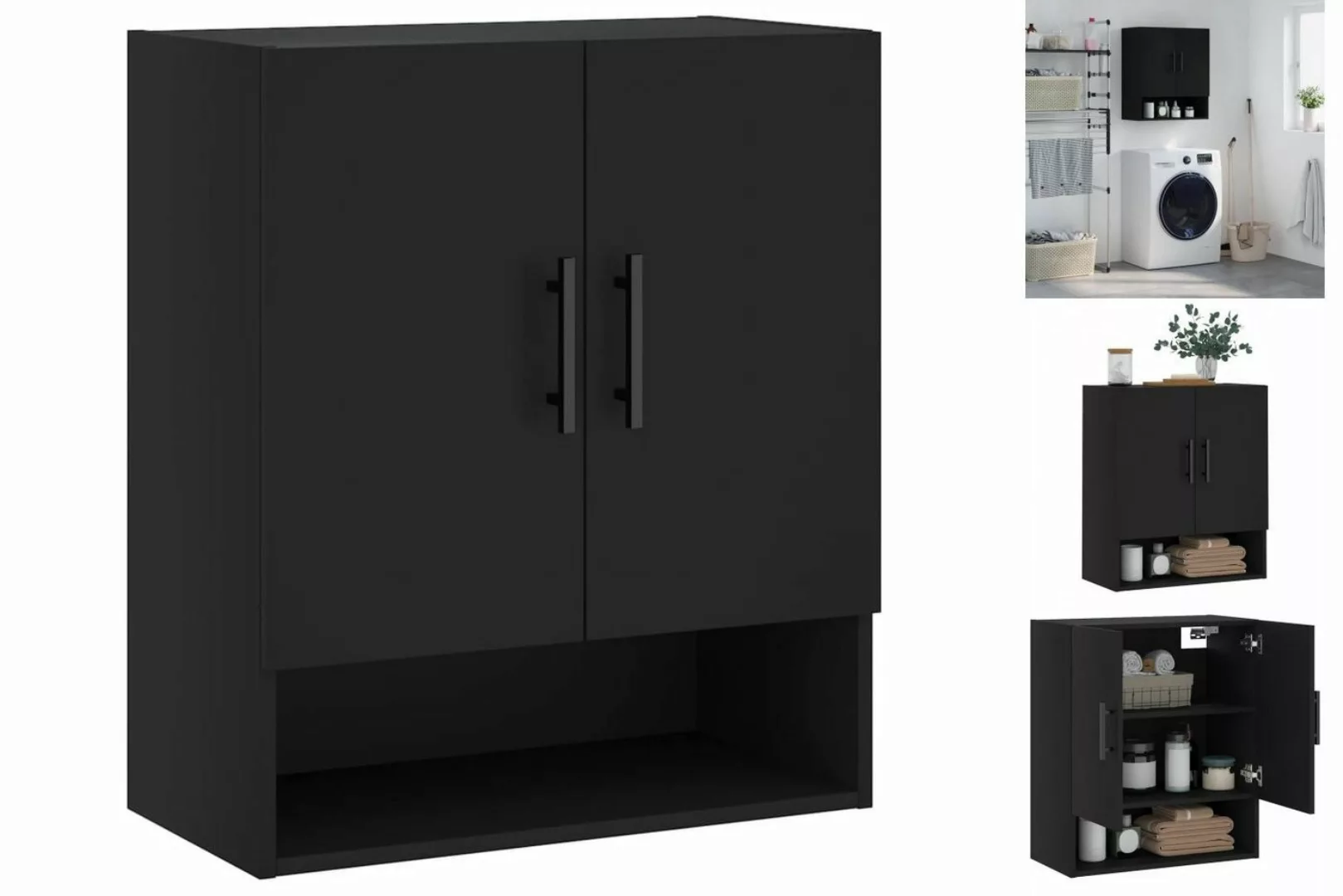 vidaXL Hängeschrank Hängeschrank Wandschrank Schwarz 60x31x70 cm Spanplatte günstig online kaufen