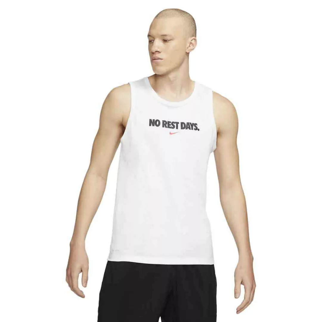Nike Dri Fit Ärmelloses T-shirt M White günstig online kaufen