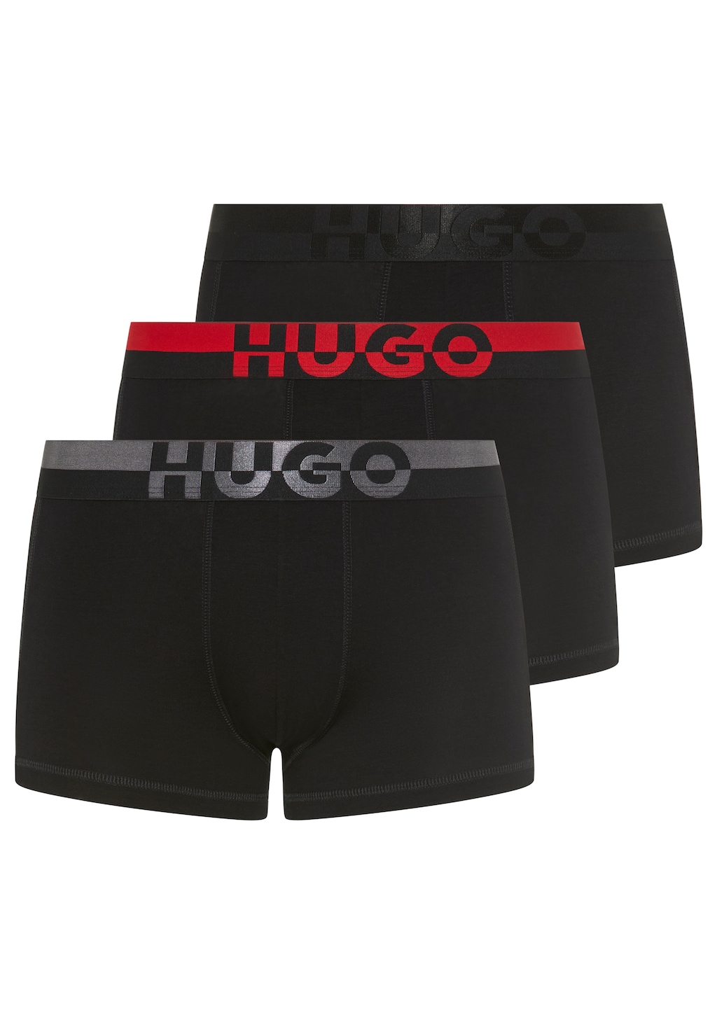 HUGO Underwear Boxershorts "TRUNK TR. SPLIT LOGO", (3 St.), enganliegend, k günstig online kaufen
