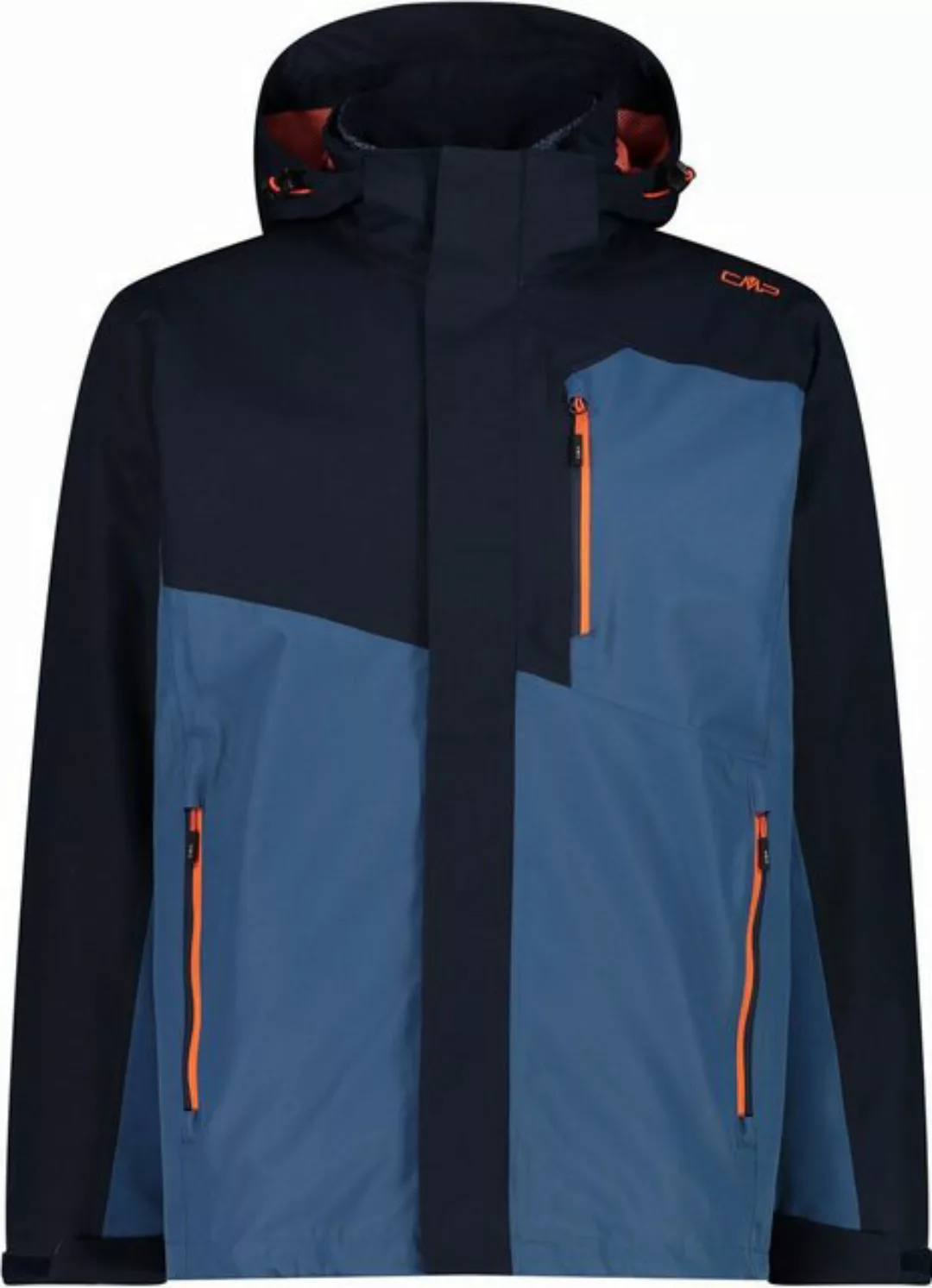 CMP Anorak MAN JACKET ZIP HOOD DETACHABLE INN.JACKET BLACK BLUE günstig online kaufen