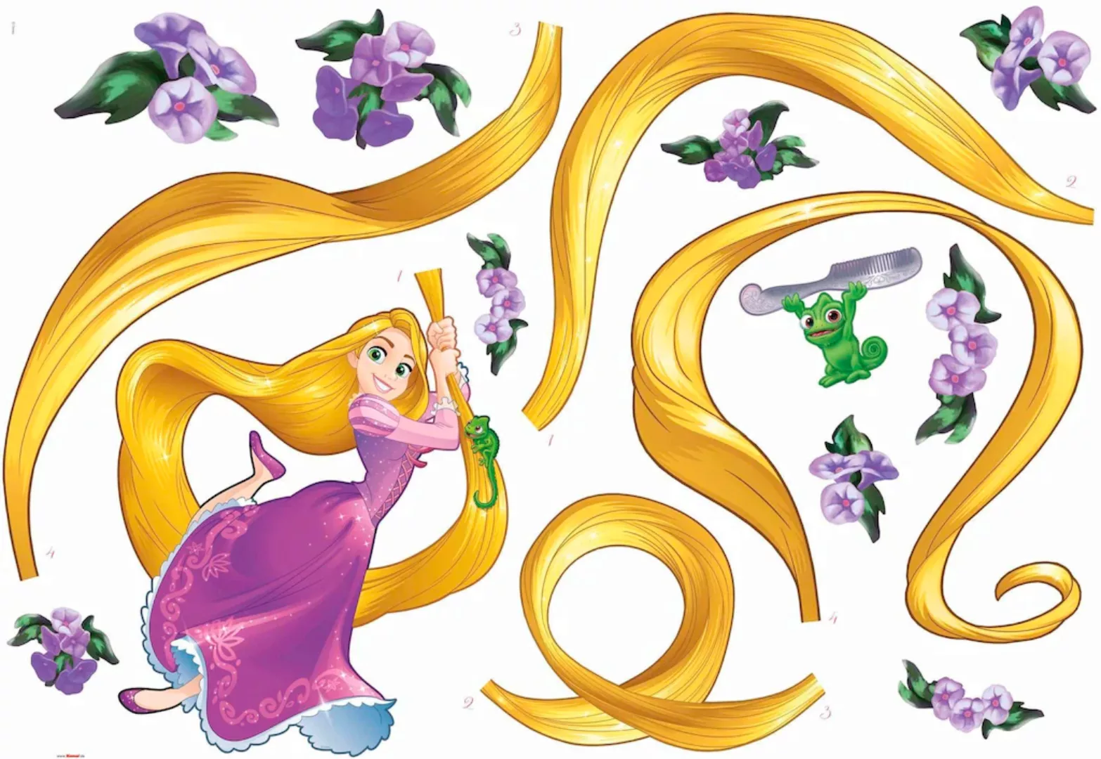 Komar Wandtattoo "Rapunzel", 100x70 cm (Breite x Höhe), selbstklebendes Wan günstig online kaufen