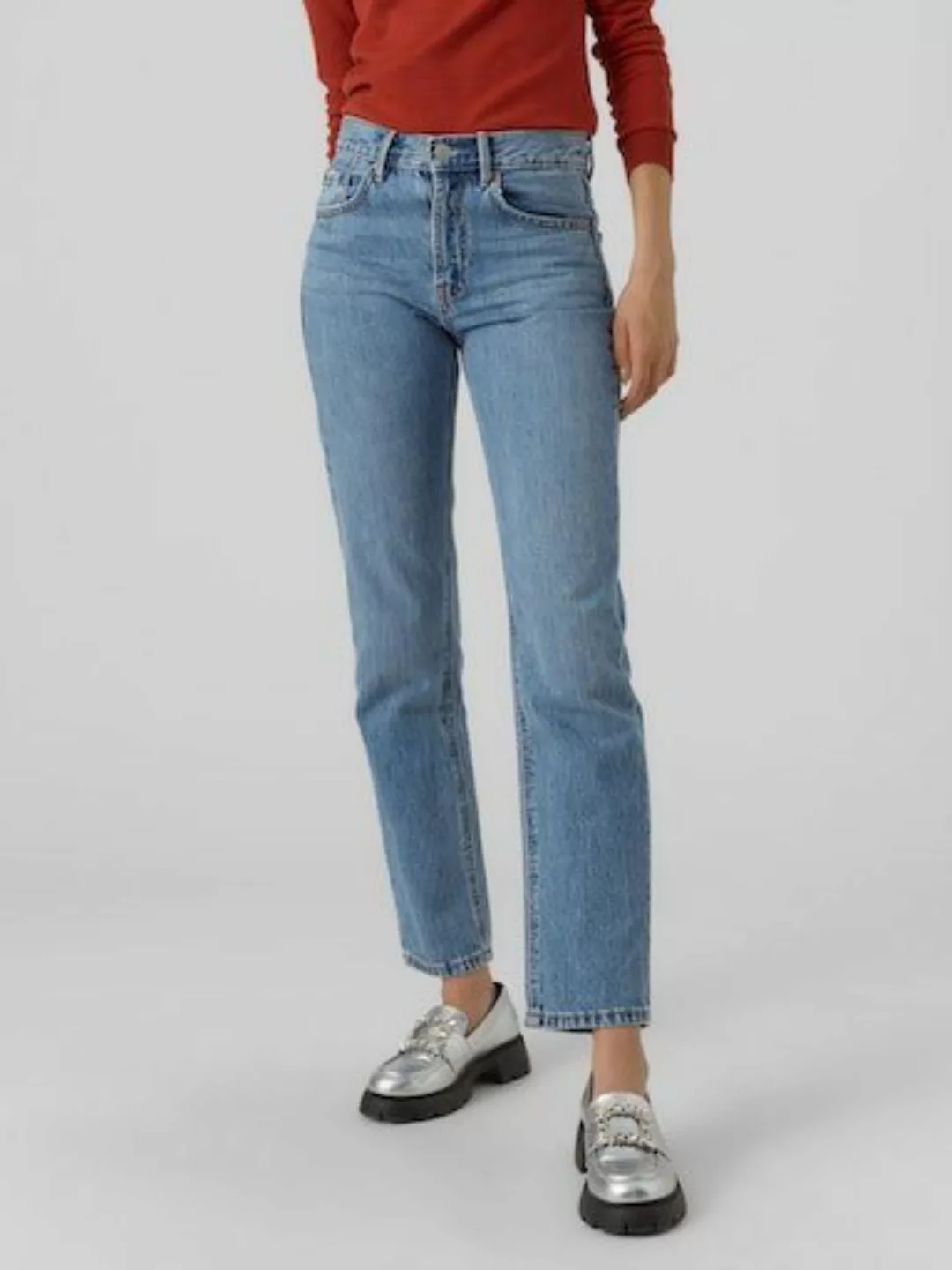 Vero Moda High-waist-Jeans VMHAILEY HR STRAIGHT DNM JNS LI3107 NOOS günstig online kaufen