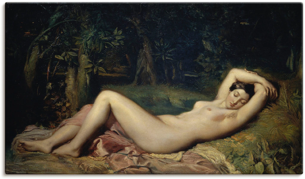Artland Leinwandbild "Schlafende Nymphe.", Frau, (1 St.), auf Keilrahmen ge günstig online kaufen