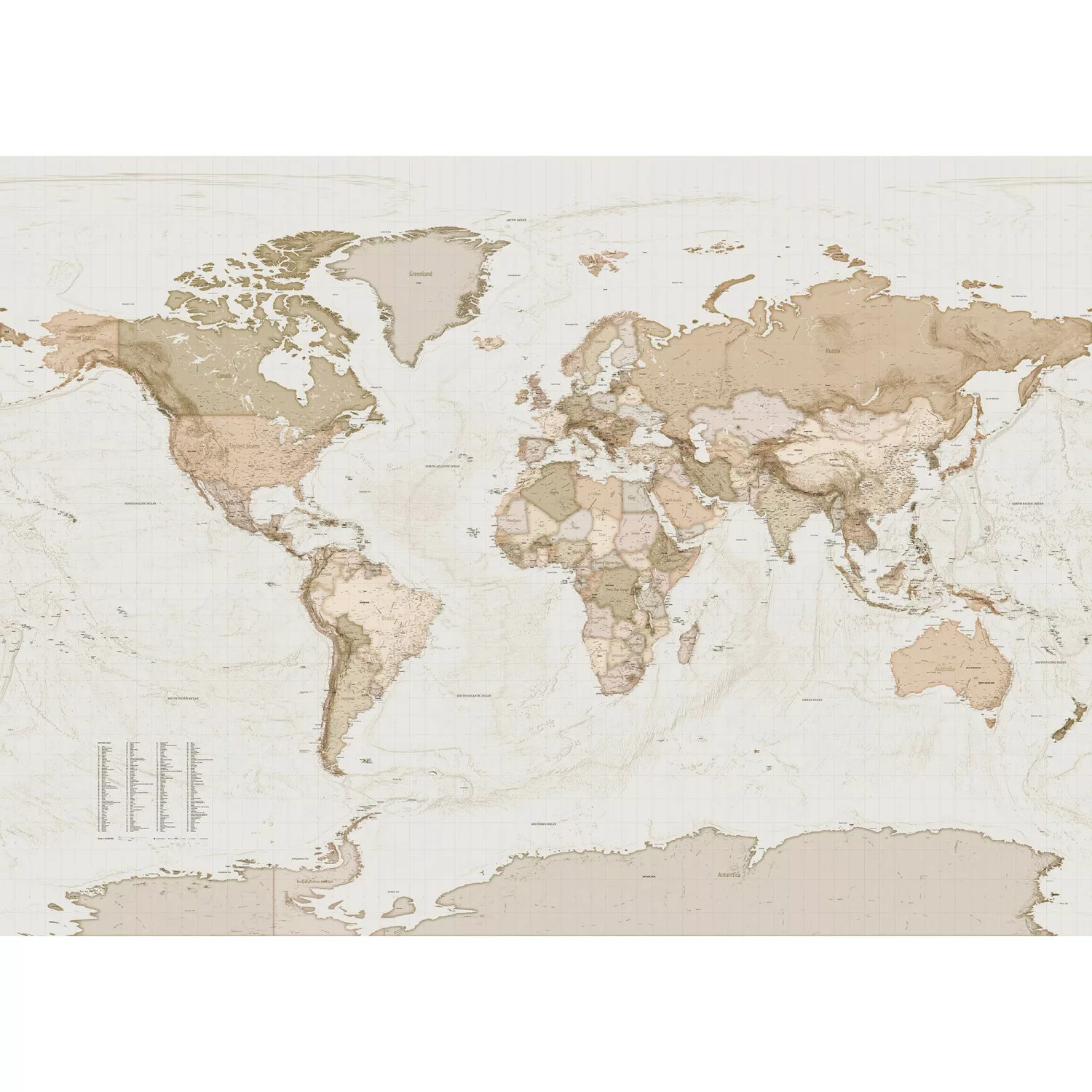 Komar Fototapete Earth Map B/L: ca. 350x250 cm günstig online kaufen