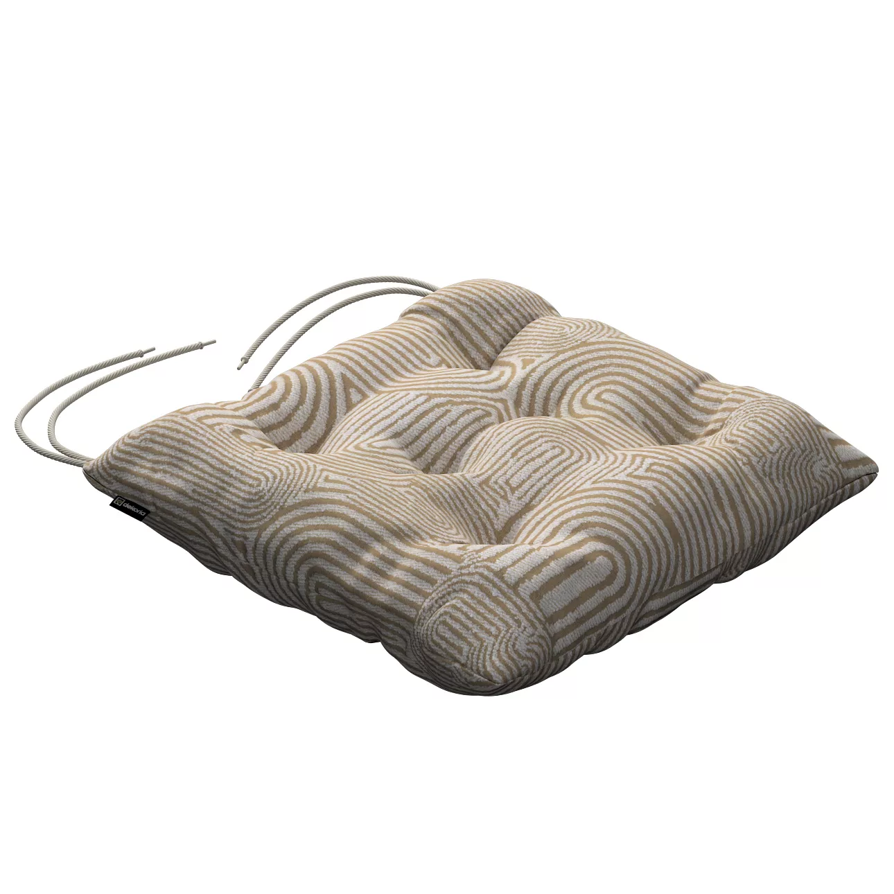 Stuhlkissen Thomas mit Bindeschnur, beige-ecru, 38 x 38 x 8 cm, Cosy Home ( günstig online kaufen