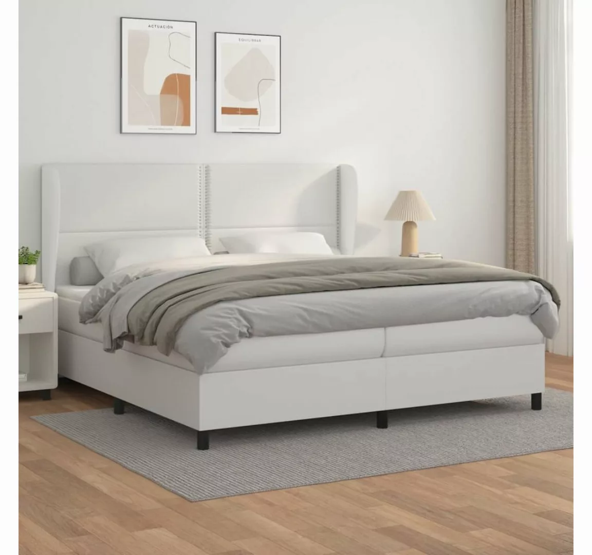 vidaXL Boxspringbett Bett Boxspringbett mit Matratze & Topper Kunstleder ve günstig online kaufen